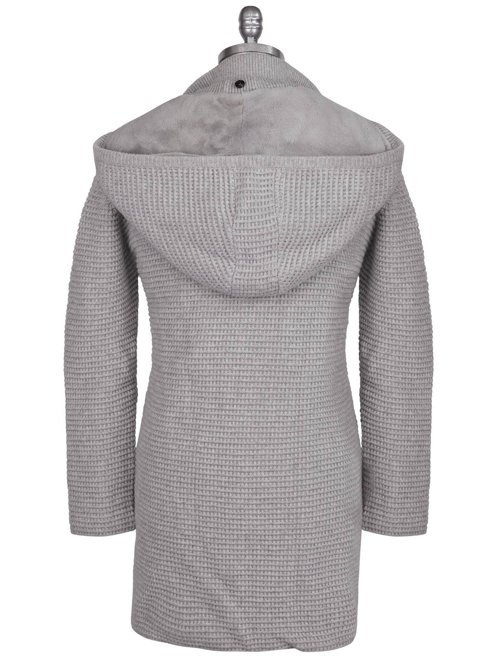 Kiton Gray Cashmere Mink Fur Coat Cardigan