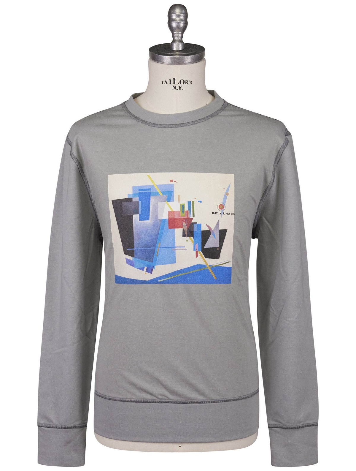 Kiton Multicolor Cotton EA Sweater Crewneck