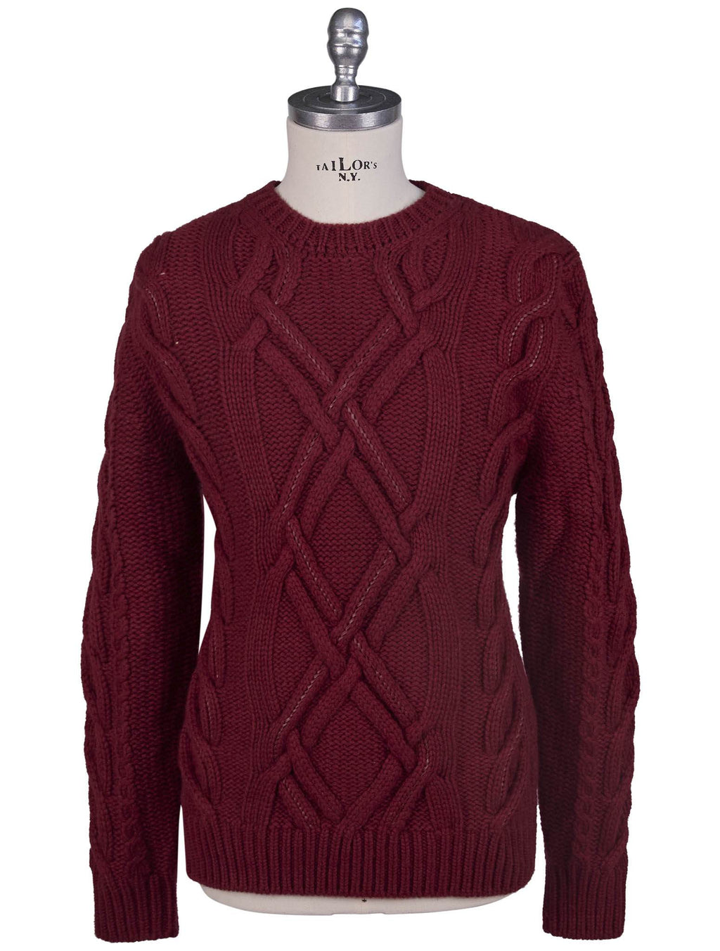 Kiton Red Cashmere Sweater Crewneck