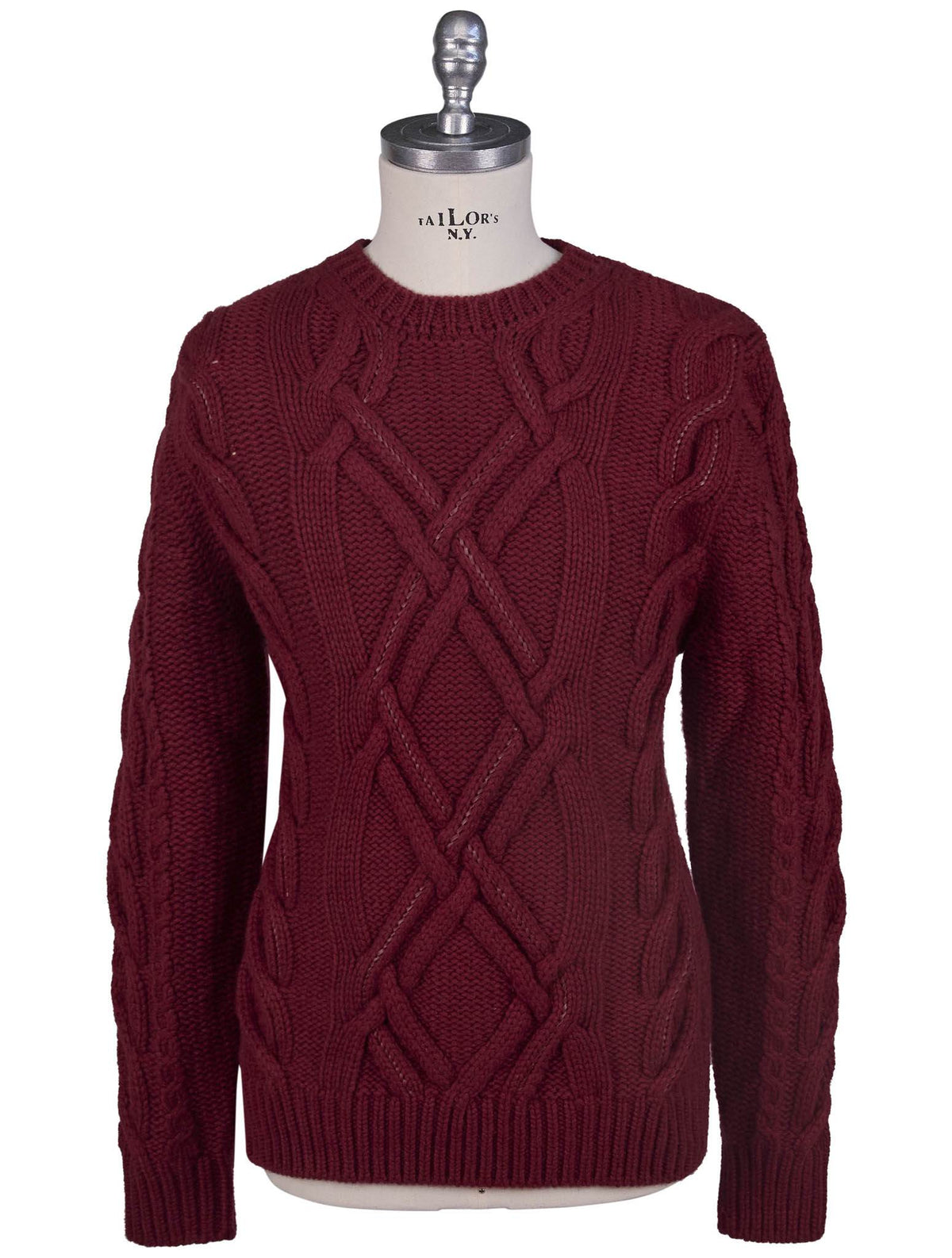 Kiton Red Cashmere Sweater Crewneck