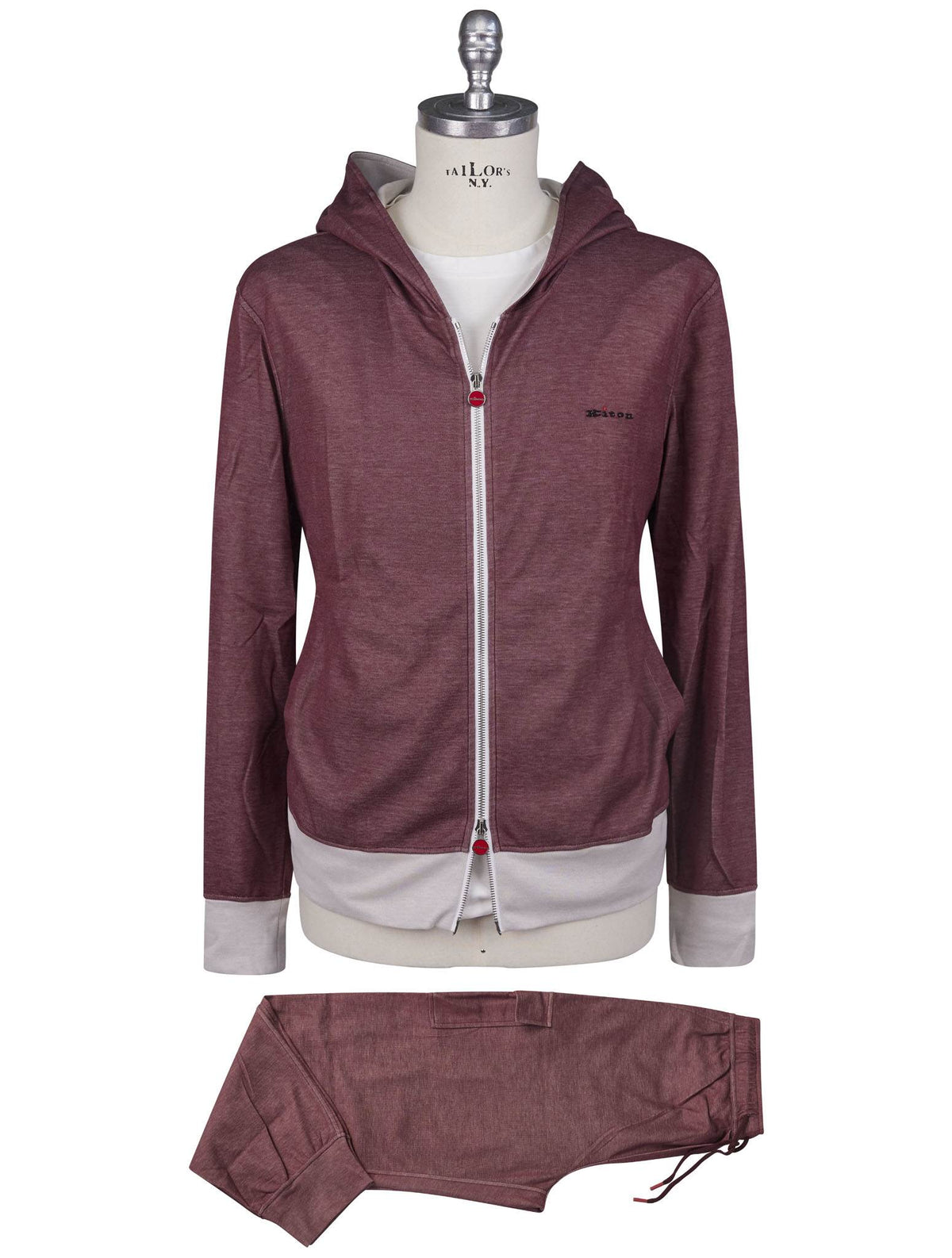 Kiton Kiton Burgundy Cotton Pl Tracksuit Burgundy 000