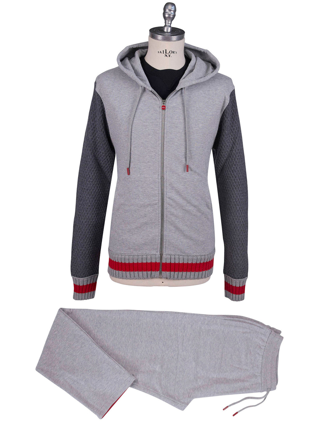 Kiton Gray Cotton Wool Tracksuit