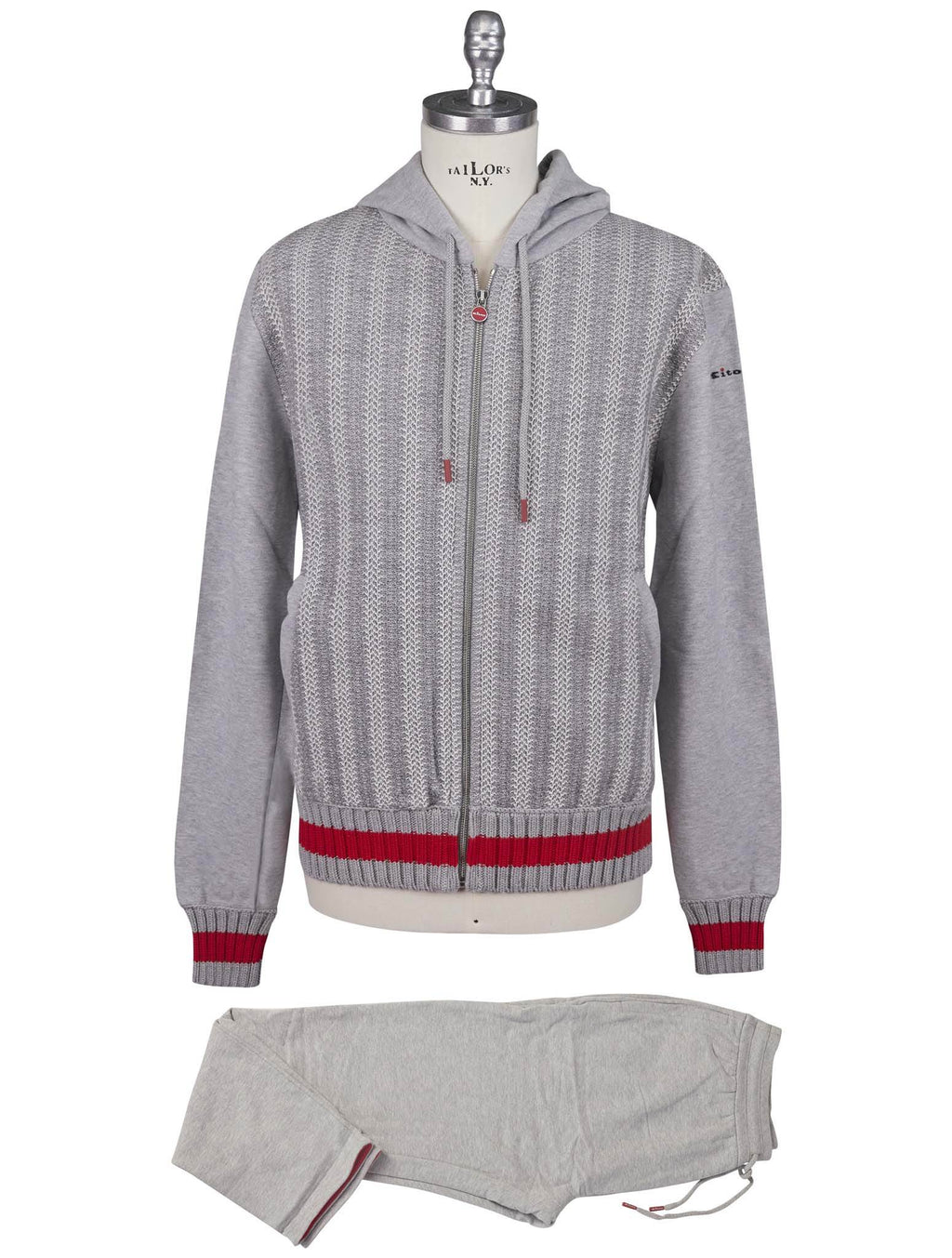 Kiton Gray Cotton Wool Tracksuit