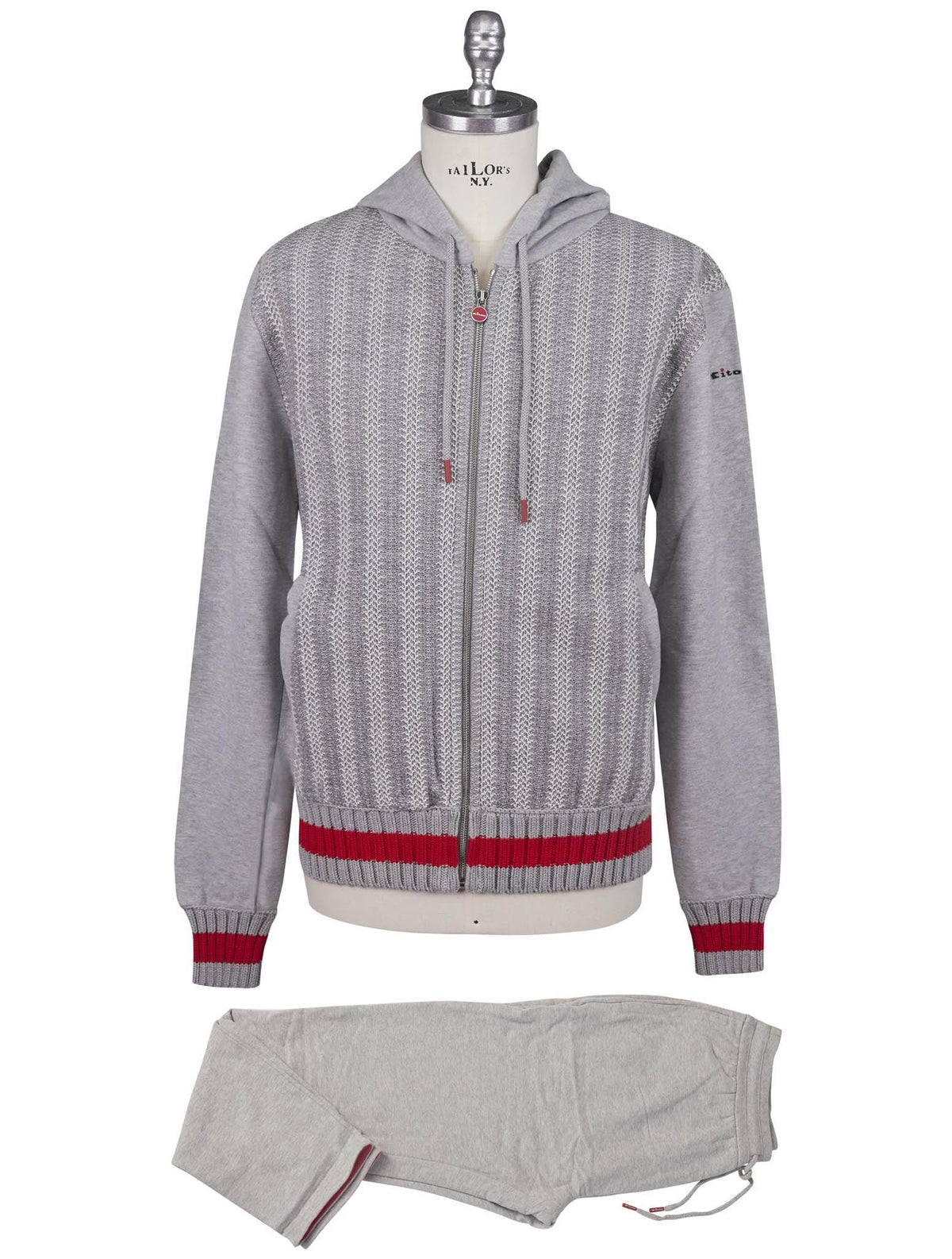 Kiton Gray Cotton Wool Tracksuit
