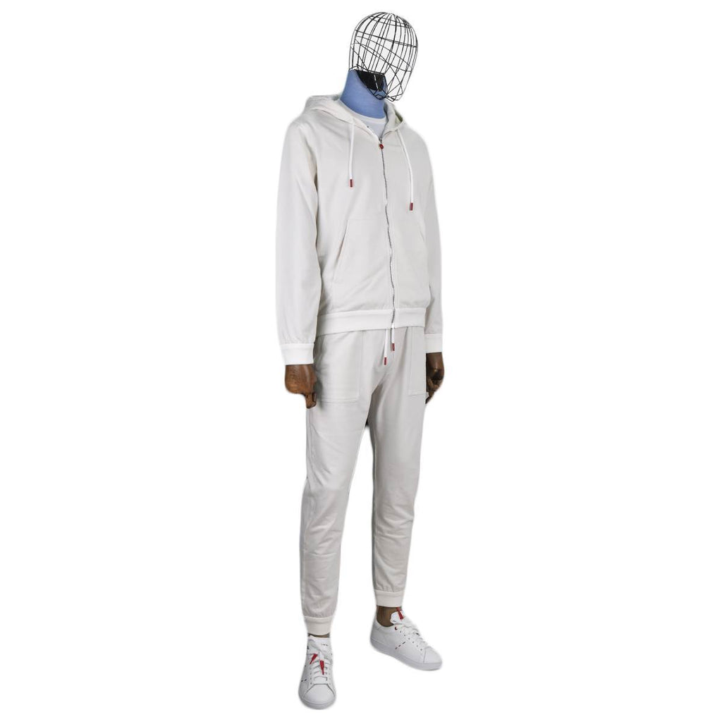 Kiton White Cotton Ea Tracksuit