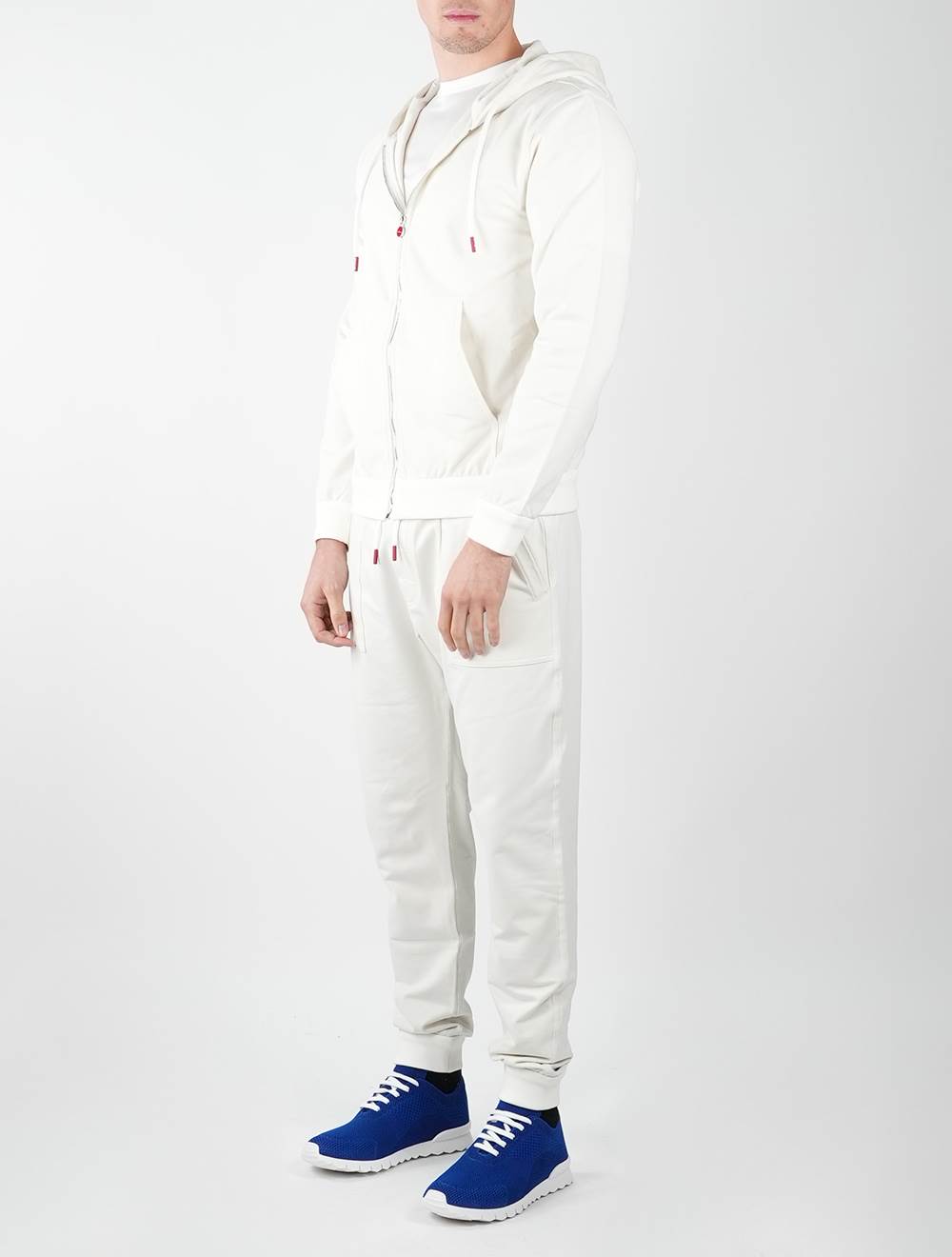 Kiton White Cotton Ea Tracksuit