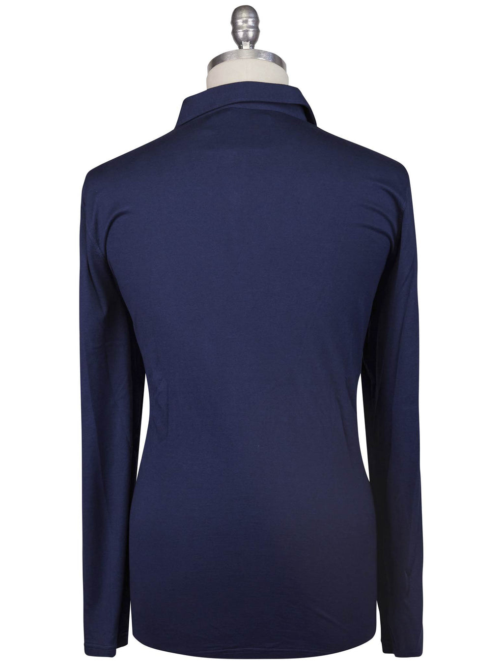 Kiton Blue Cotton Sweater Polo