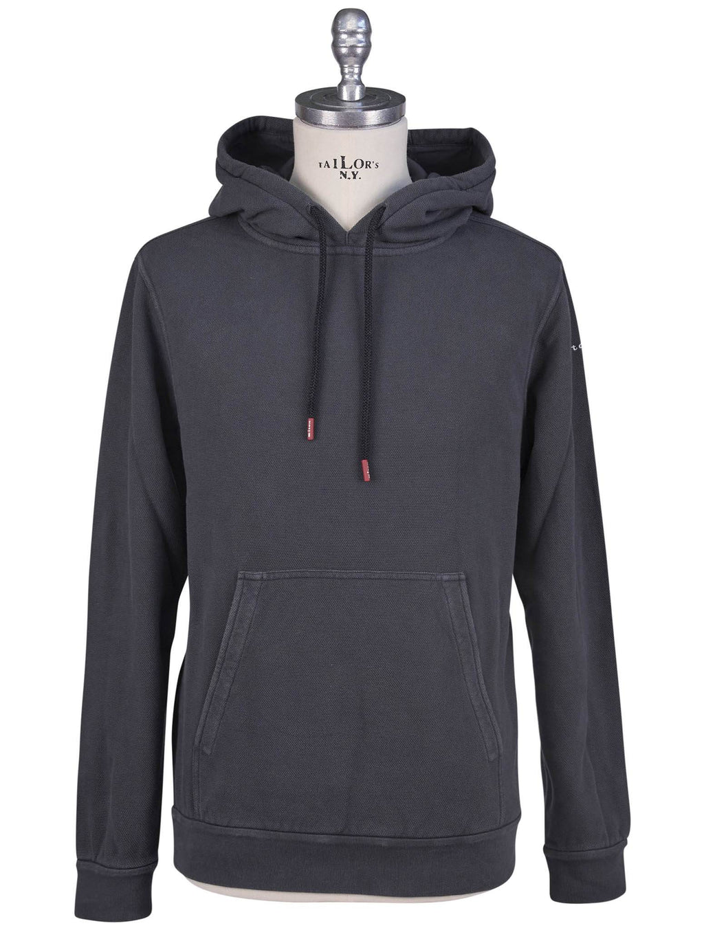 Kiton Gray Cotton Sweater Hood