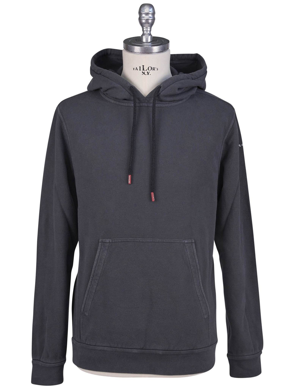 Kiton Gray Cotton Sweater Hood