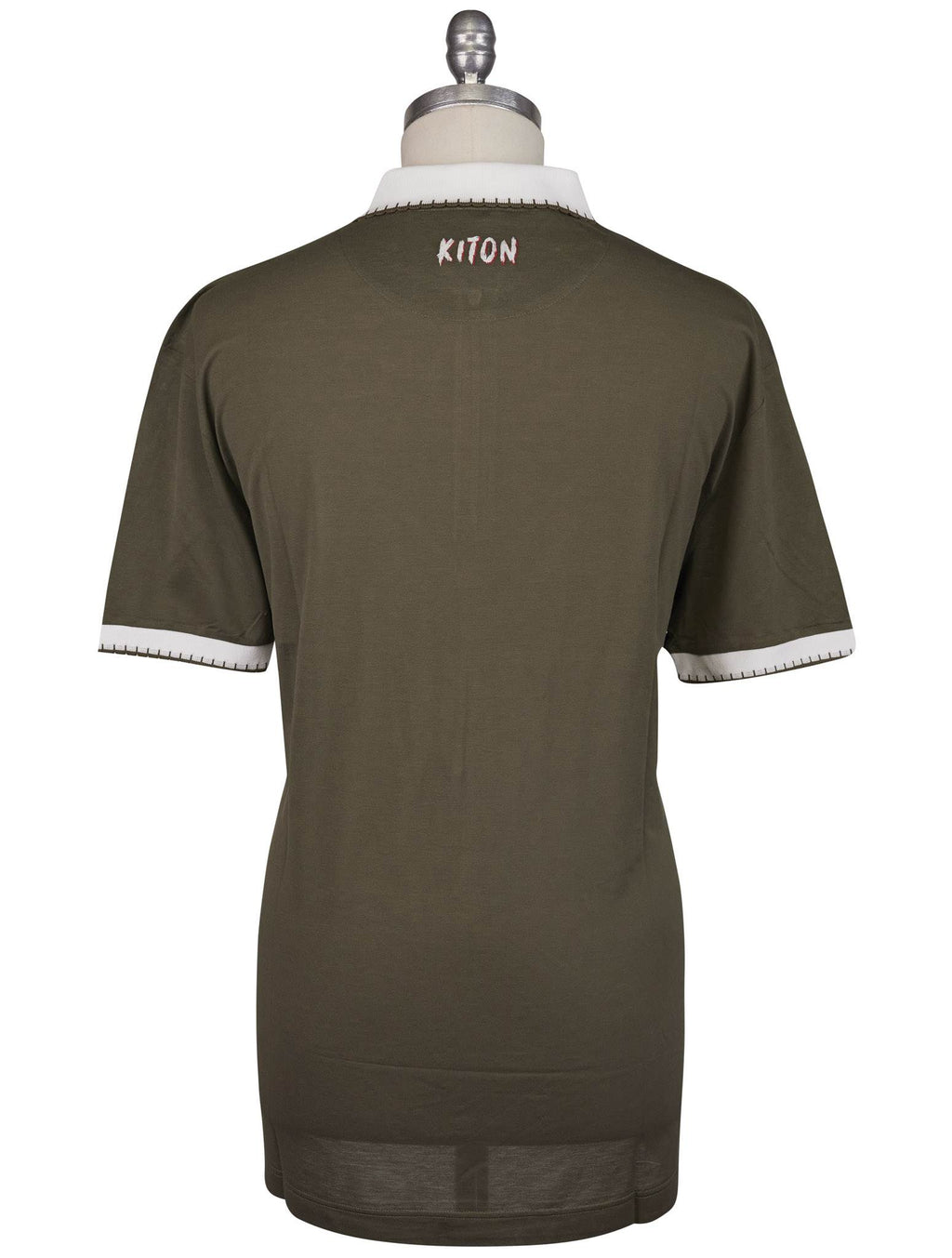 Kiton Green Cotton Polo