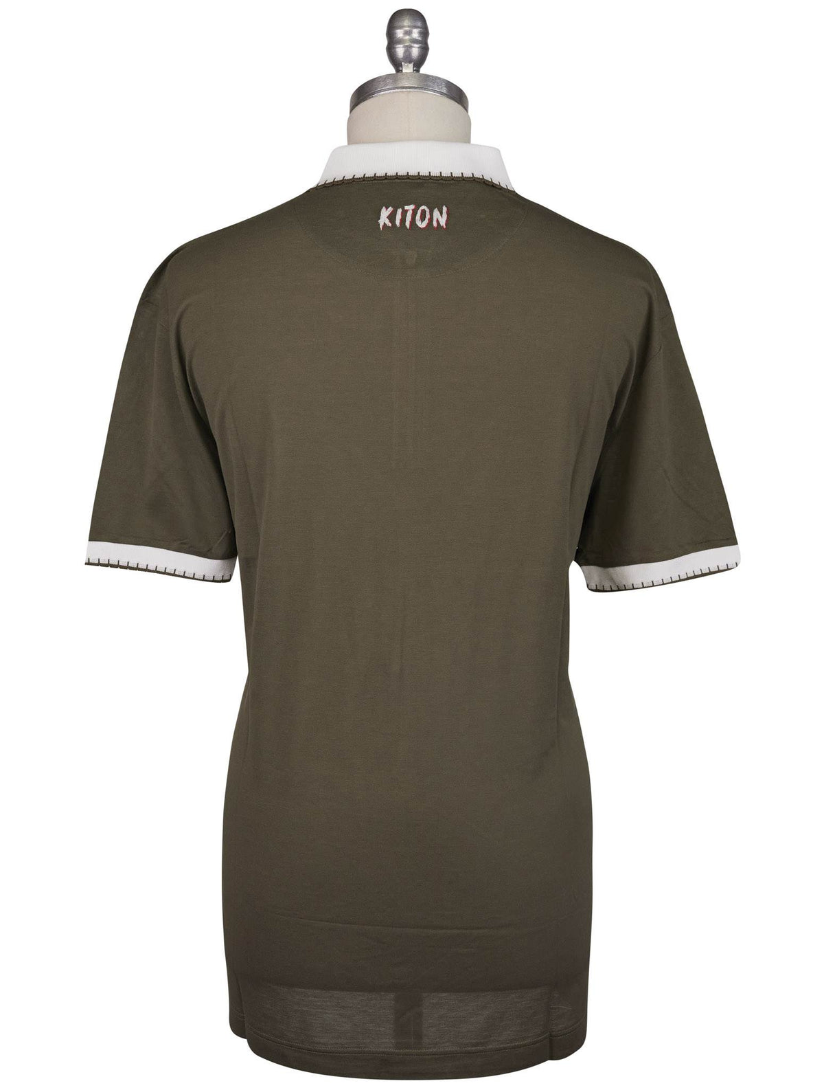 Kiton Green Cotton Polo