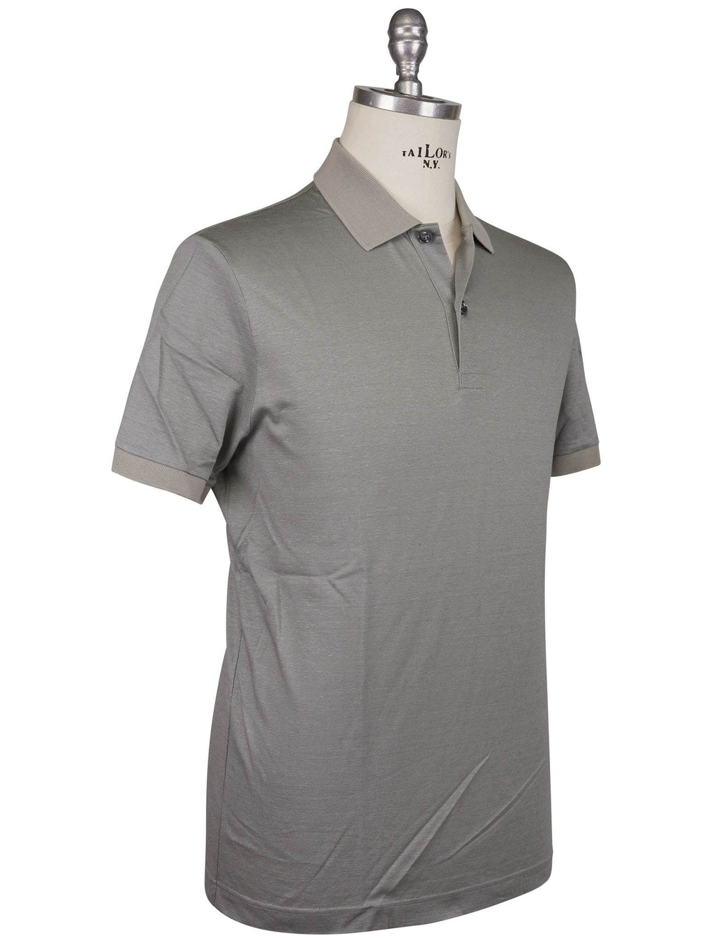 Kiton Kiton Gray Linen Cotton Polo Gray 001