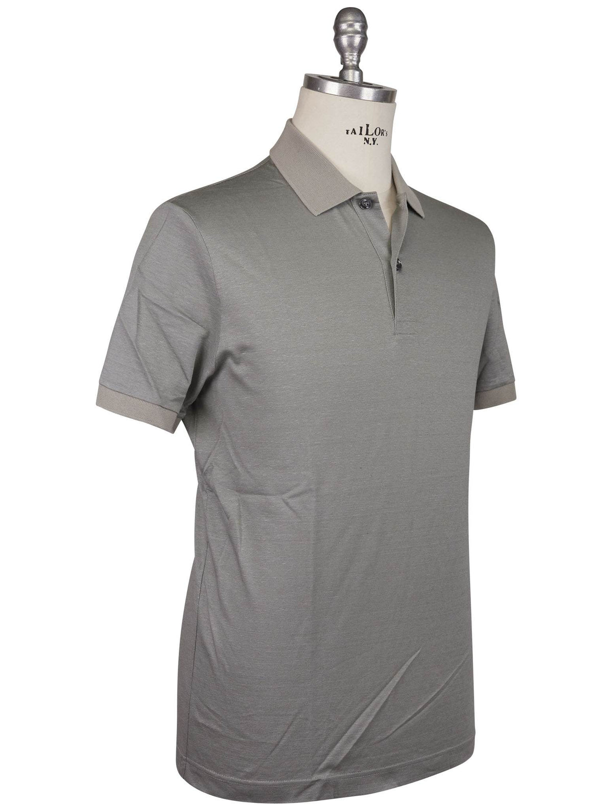 Kiton Kiton Gray Linen Cotton Polo Gray 001