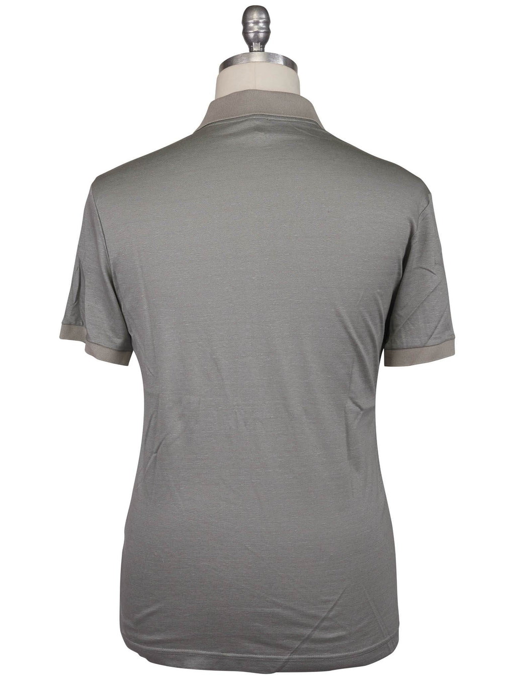Kiton Gray Linen Cotton Polo
