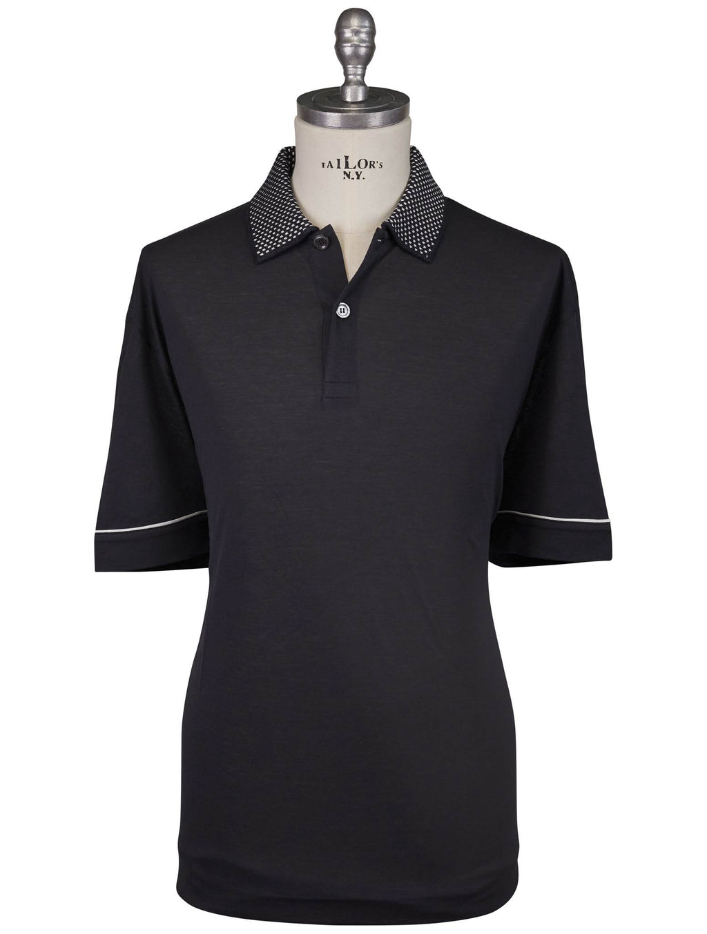 Kiton Kiton Blue Cotton Polo Blue 000