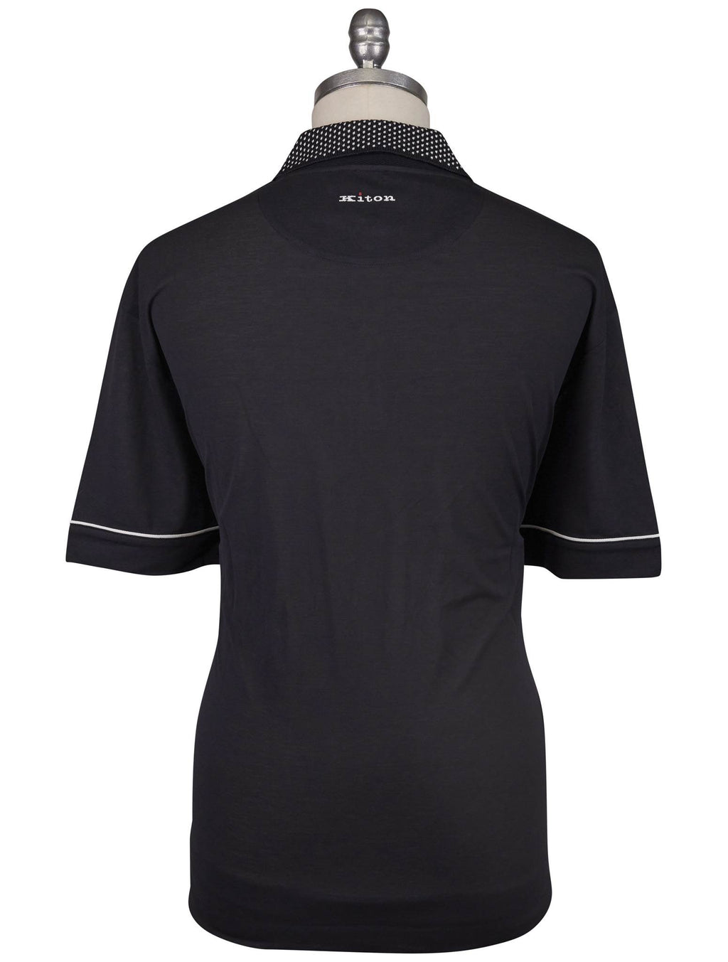 Kiton Blue Cotton Polo