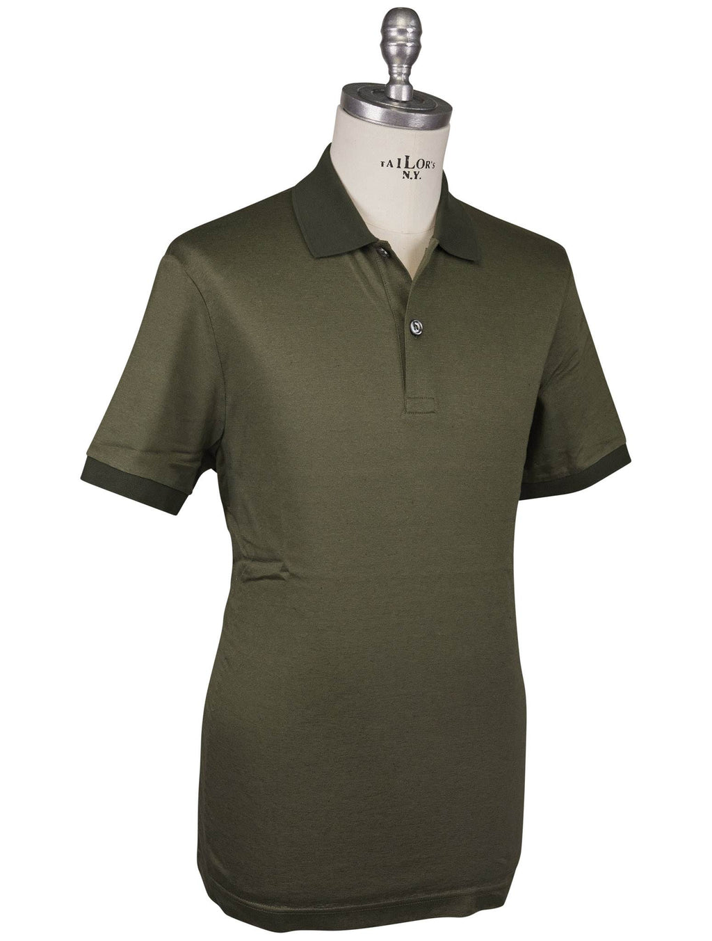 Kiton Kiton Green Linen Cotton Polo Green 001