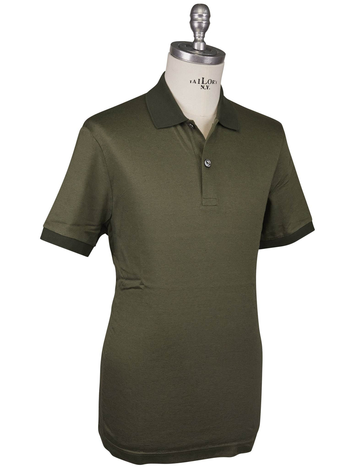Kiton Kiton Green Linen Cotton Polo Green 001