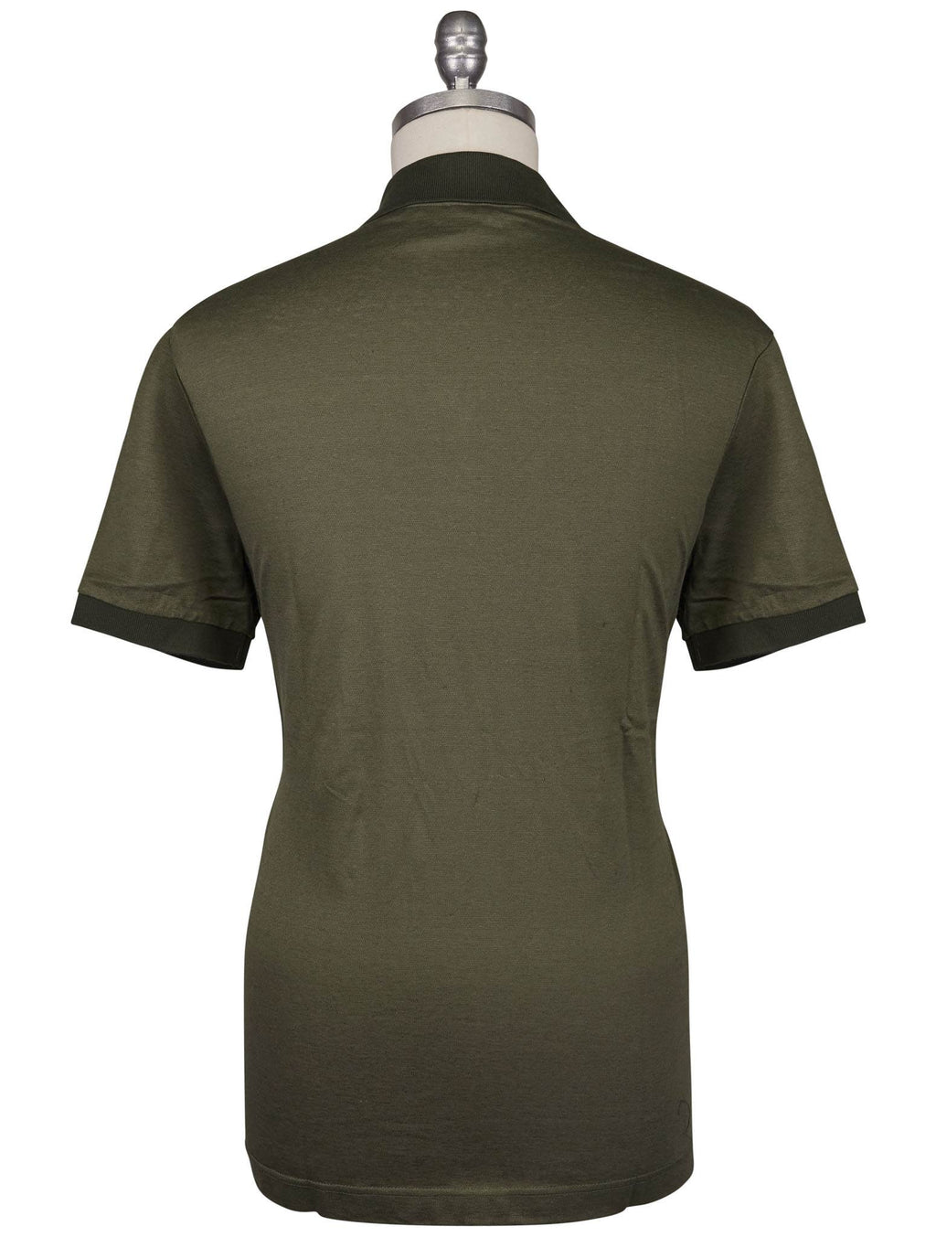 Kiton Green Linen Cotton Polo