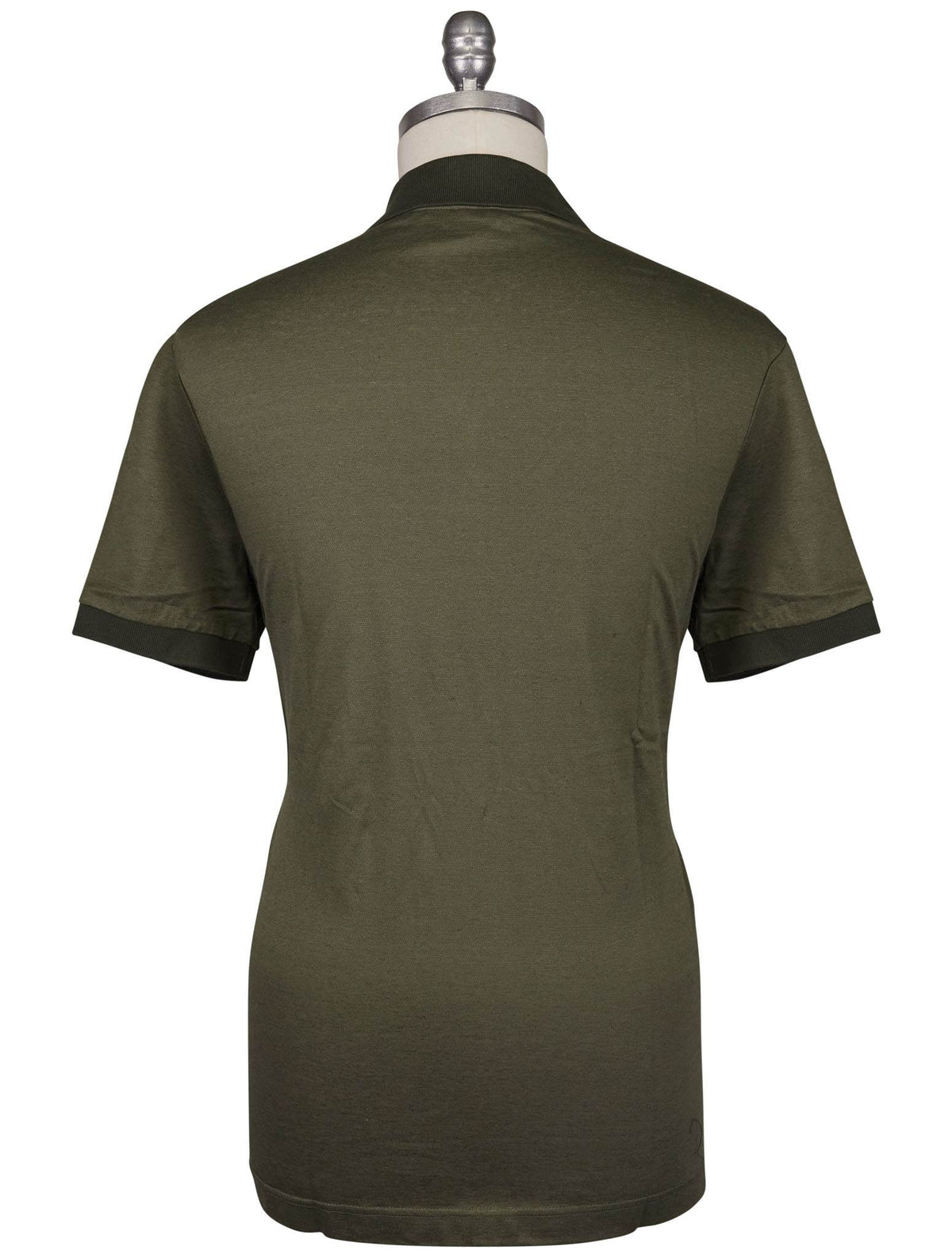 Kiton Green Linen Cotton Polo