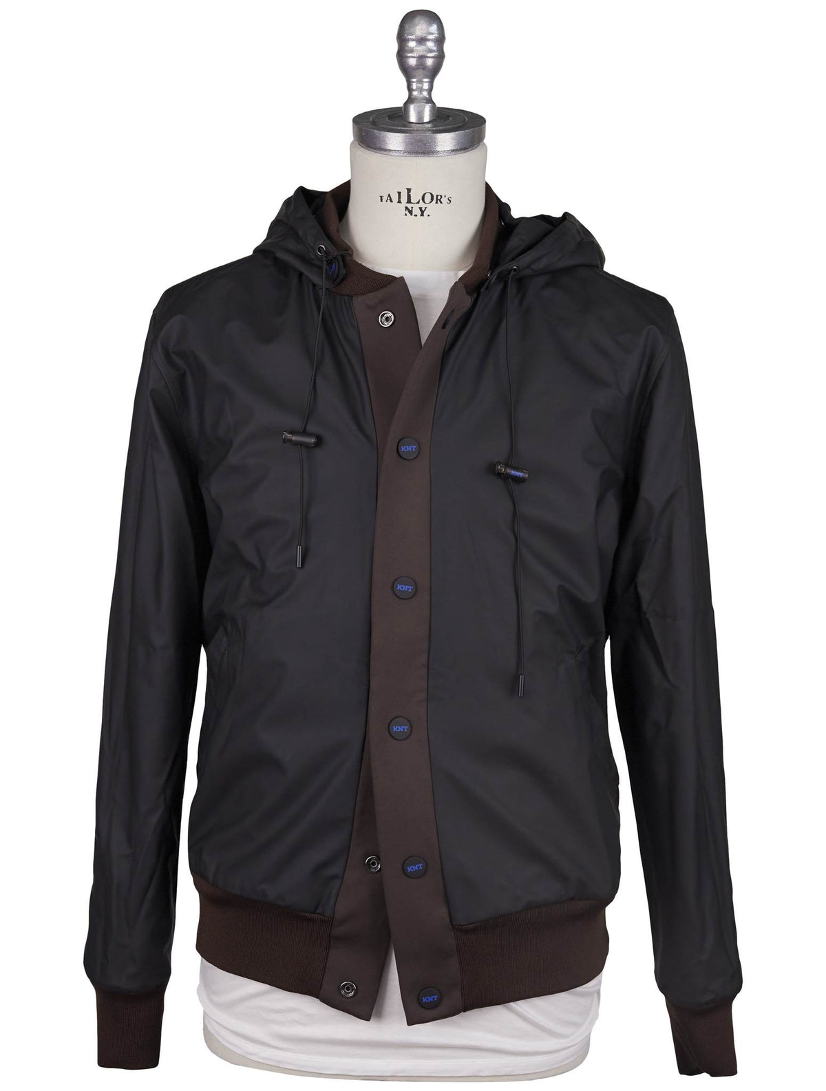 Kiton Knt Brown PL Cotton PA EA Coat Reverse