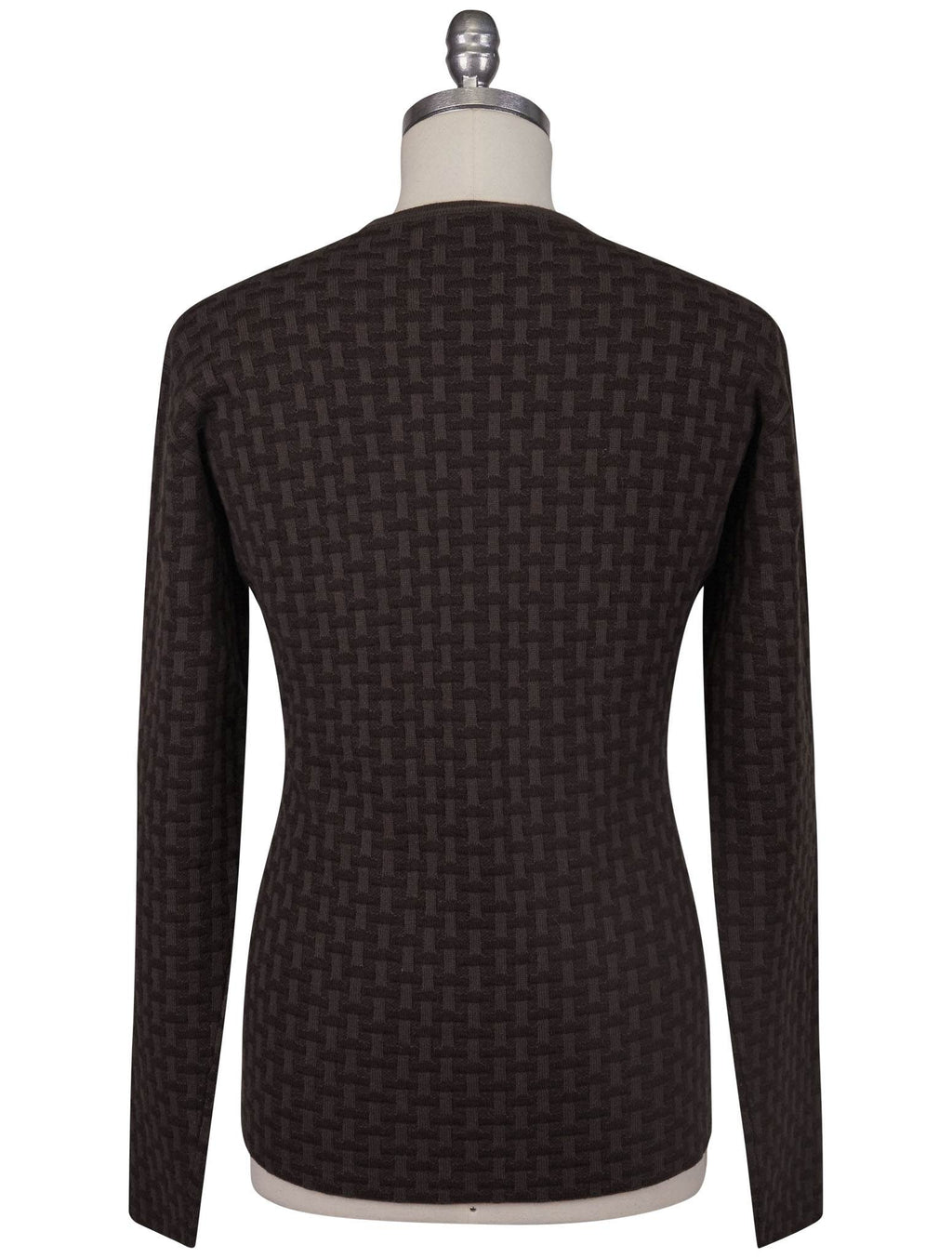 Kiton Knt Brown Wool Cashmere Sweater Crewneck