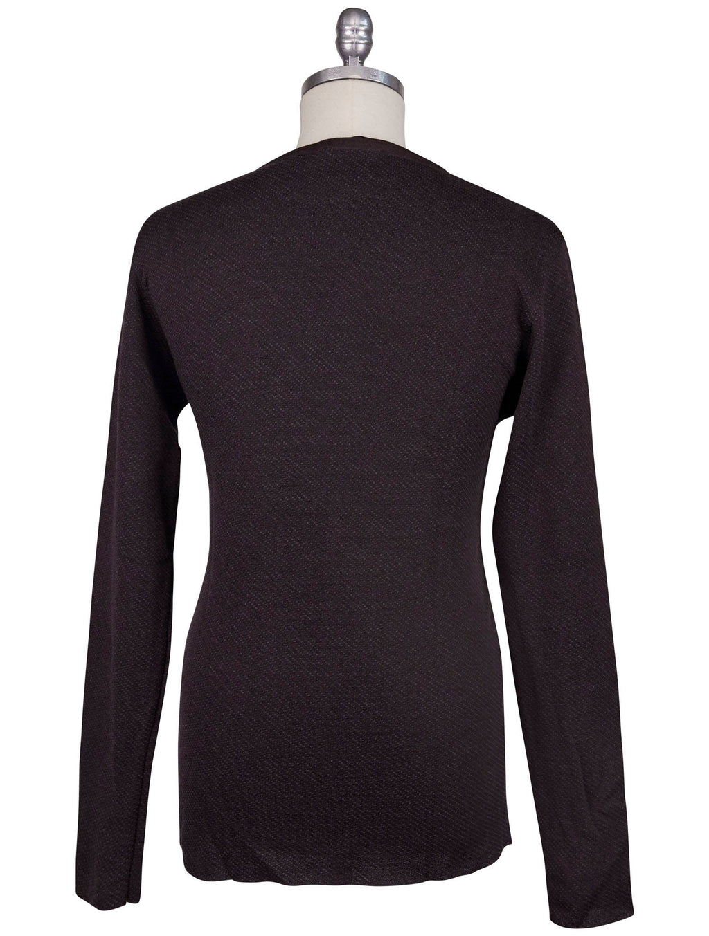 KNT Kiton Brown Cashmere Wool Pl Sweater Crewneck