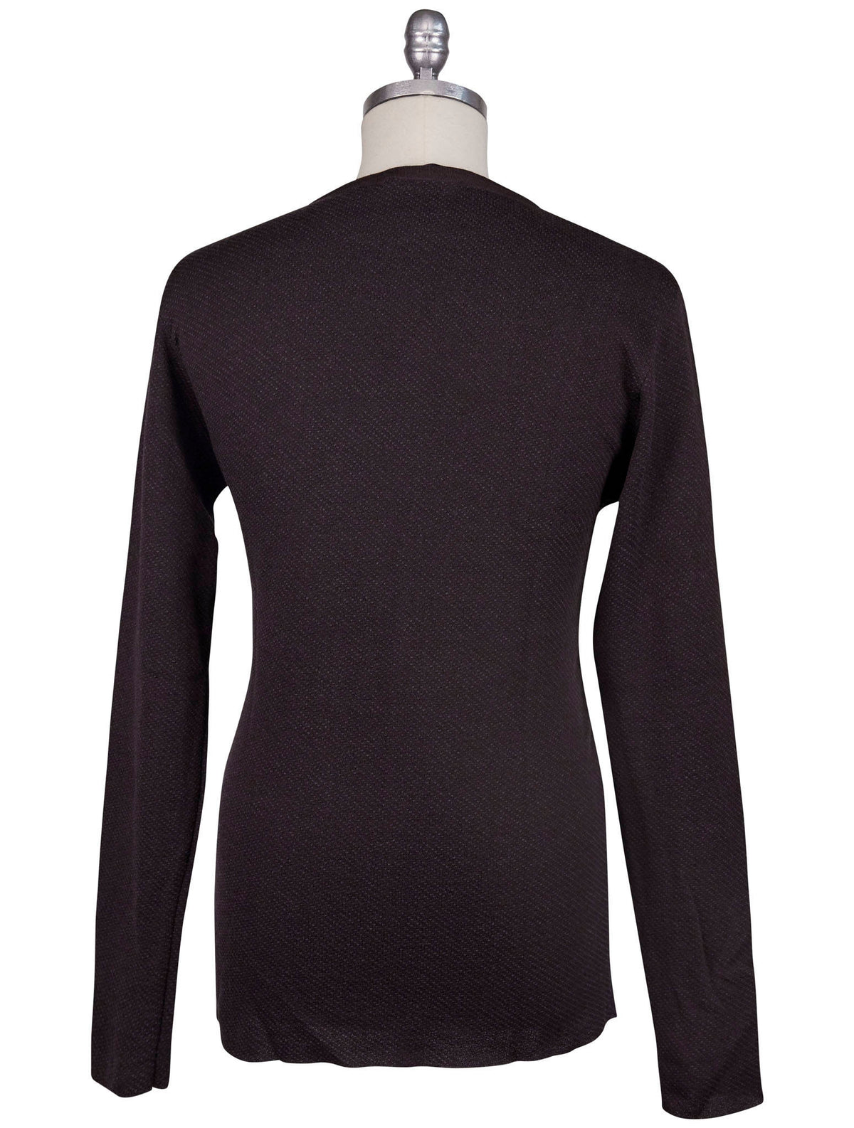 KNT Kiton Brown Cashmere Wool Pl Sweater Crewneck