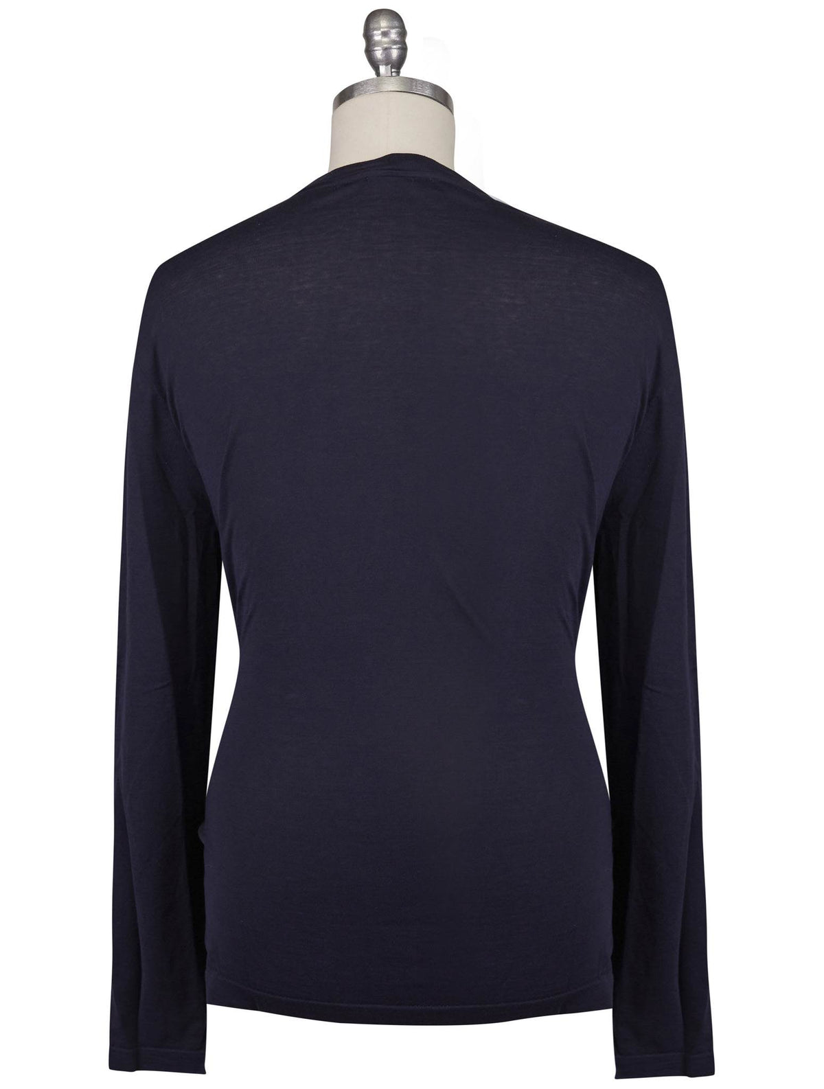 Kiton Knt Blue Cashmere Cotton Sweater Crewneck