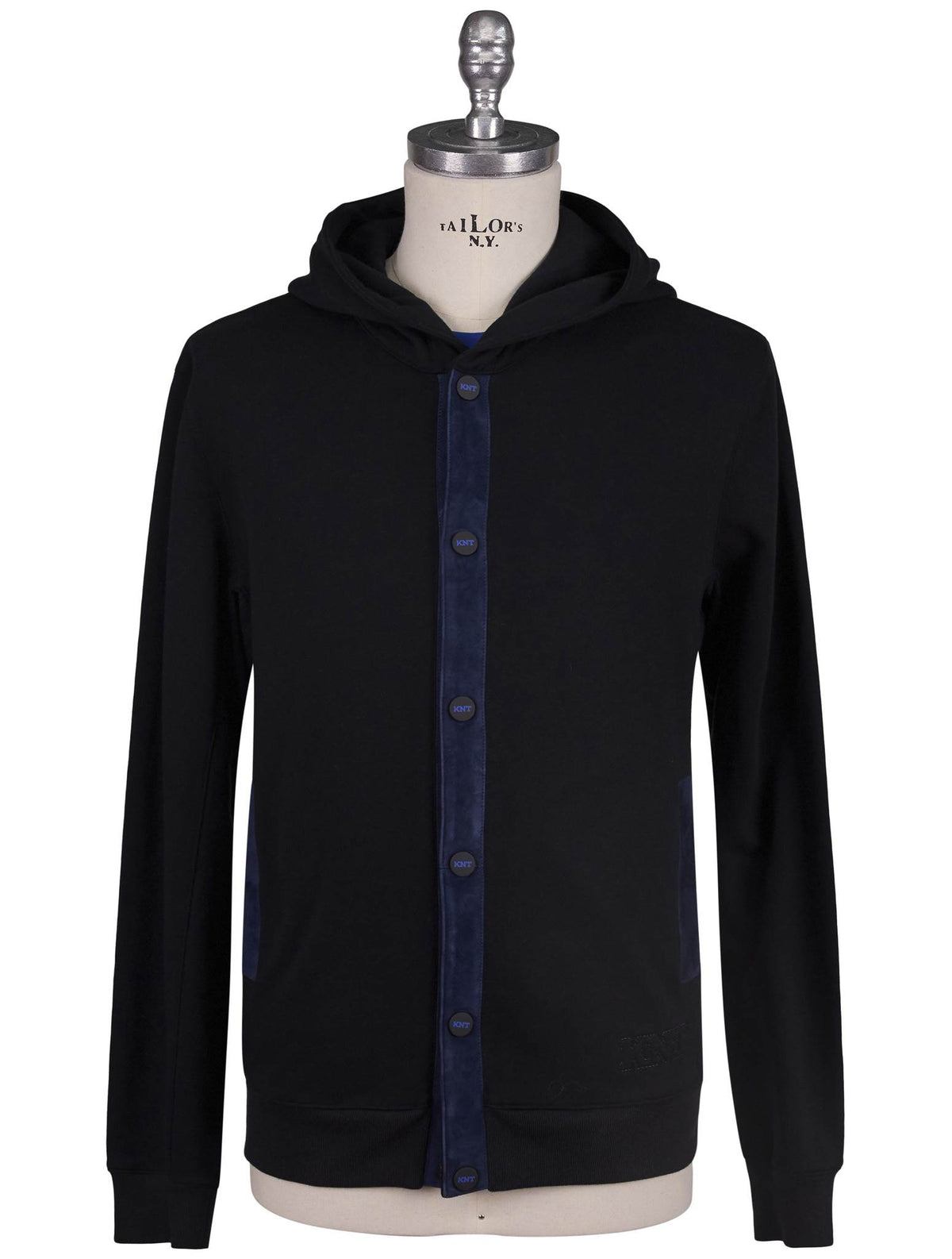 Kiton Knt Black Cotton Sweater