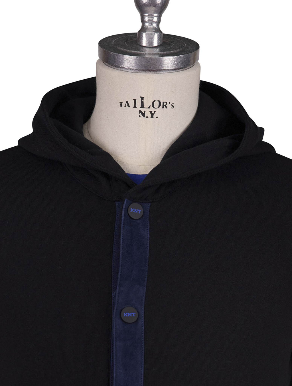 Kiton Knt Black Cotton Sweater