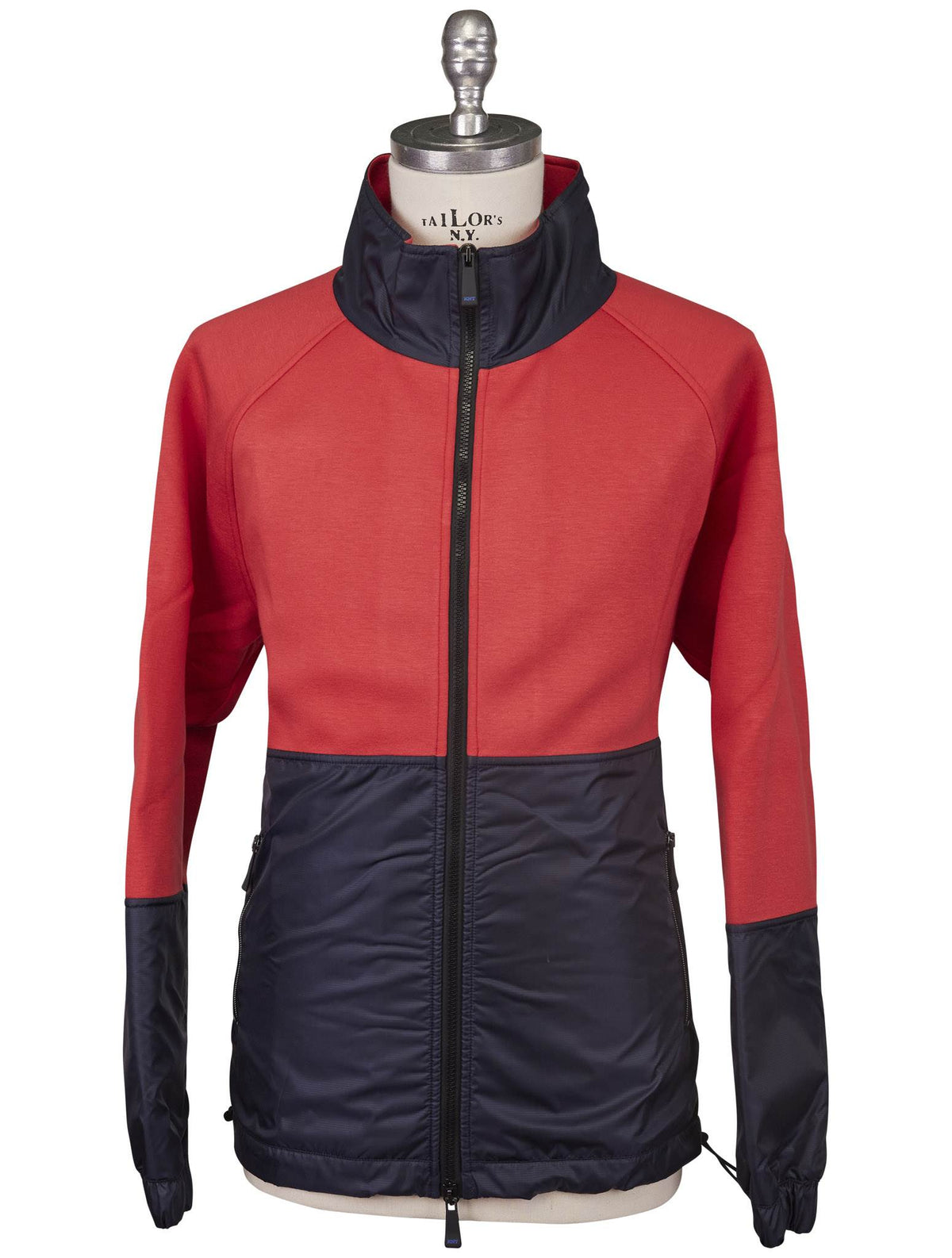 KNT Kiton Knt Blue Red Viscose Ea Coat Blue / Red 000