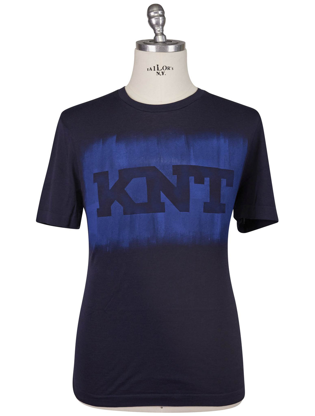 Kiton Knt Blue Cotton T-Shirt