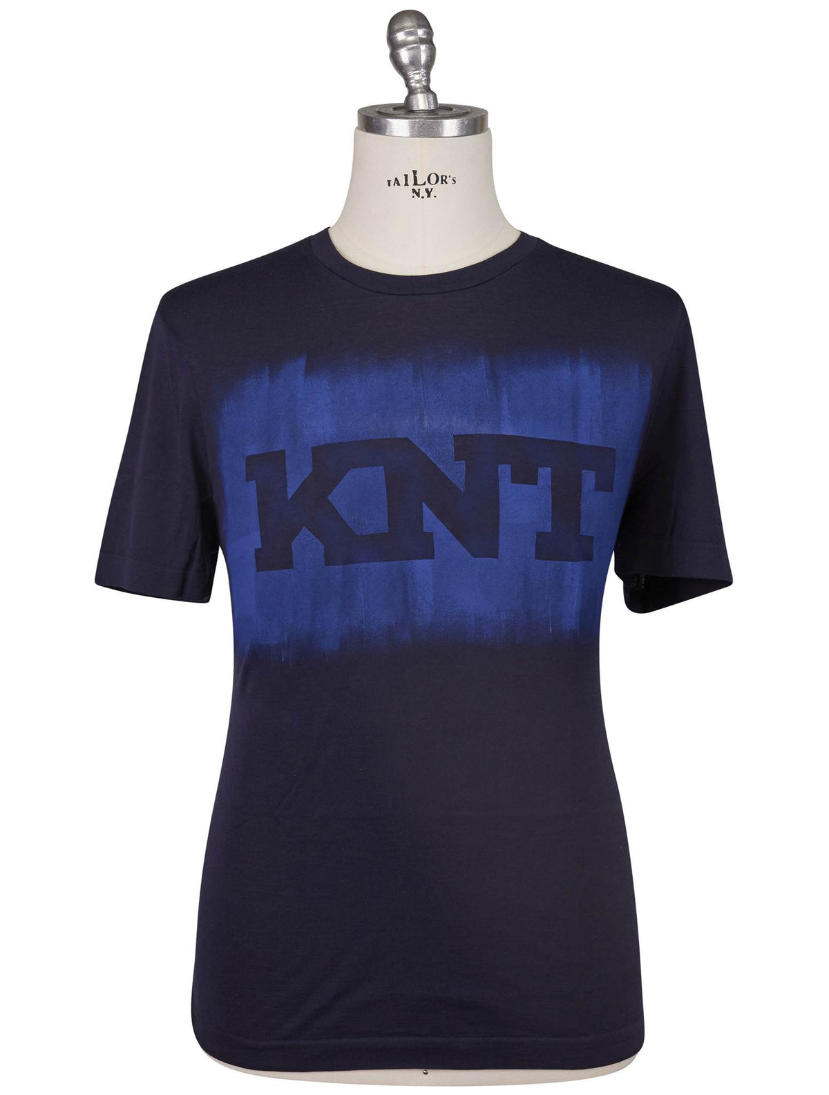 Kiton Knt Blue Cotton T-Shirt
