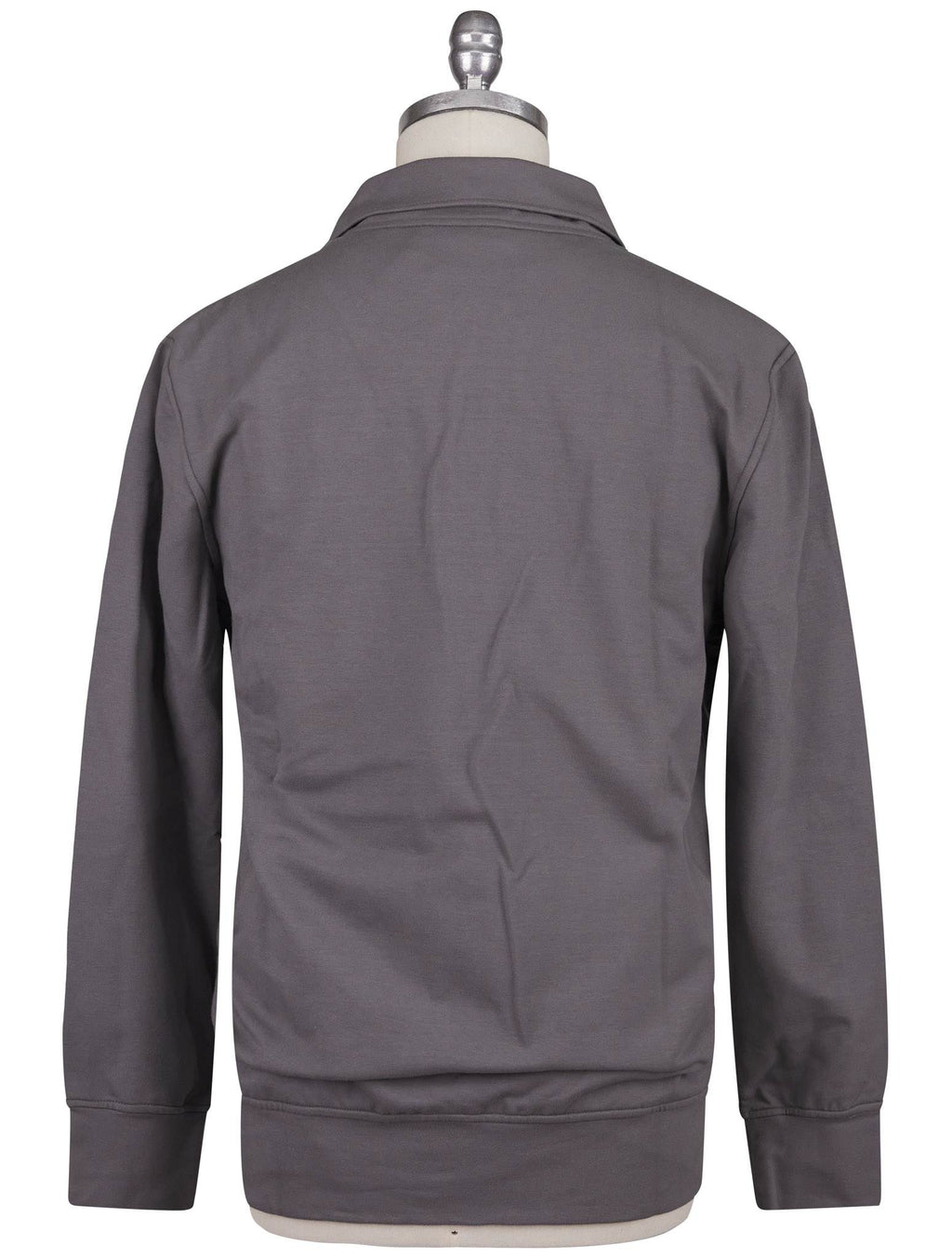 Kiton Knt Gray Cotton EA Sweater Polo