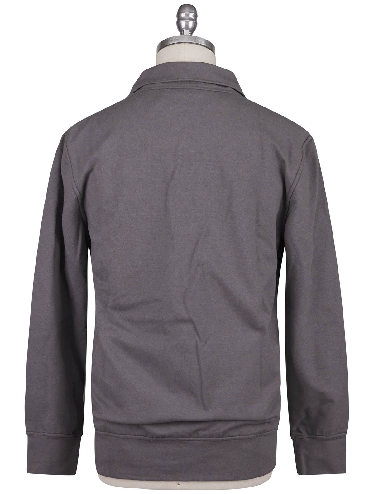 Kiton Knt Gray Cotton EA Sweater Polo