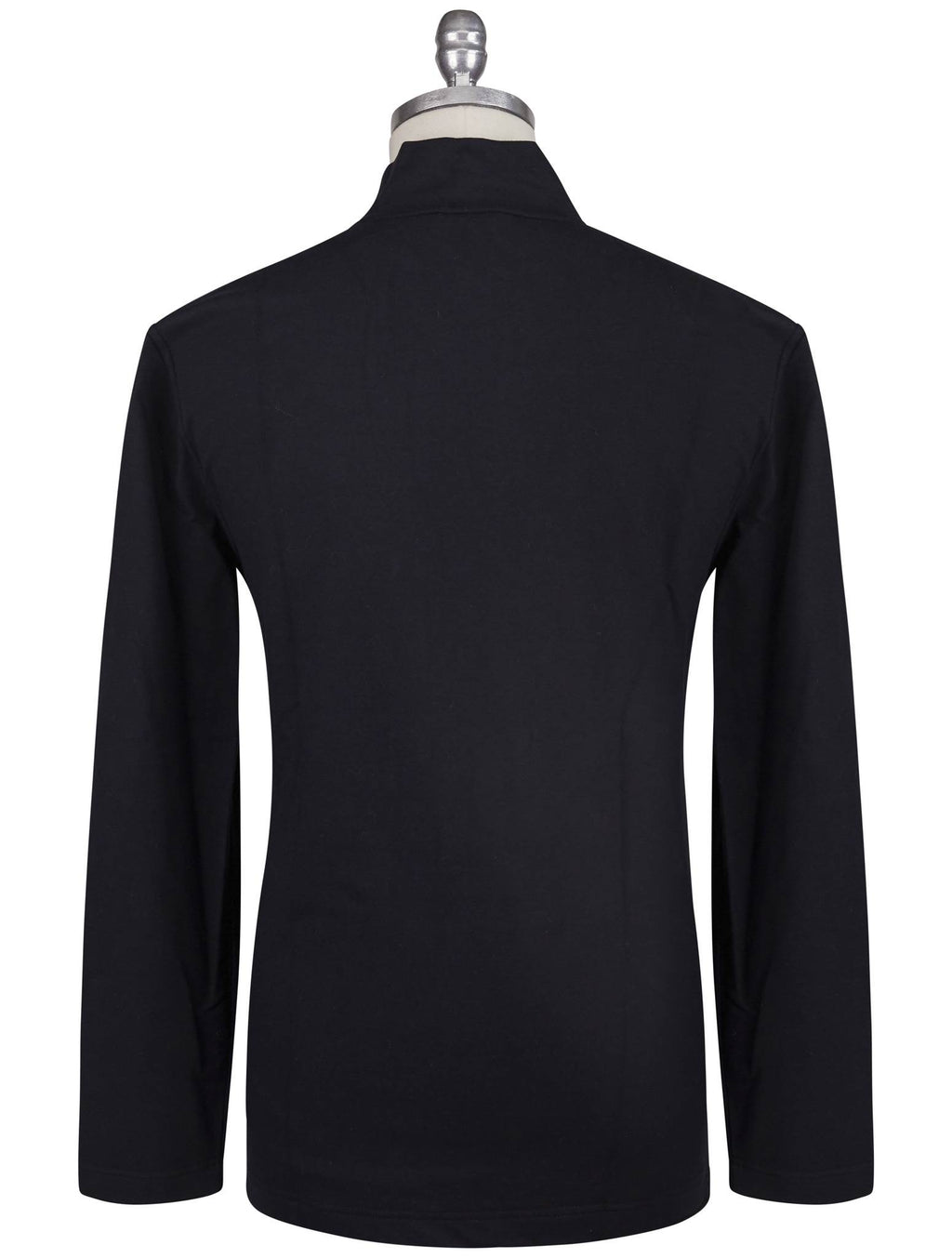 Kiton Knt Black Cotton EA Sweater Half Neck