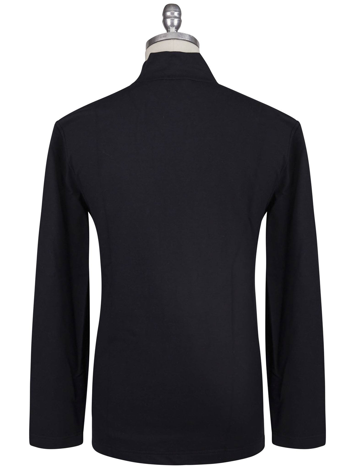 Kiton Knt Black Cotton EA Sweater Half Neck