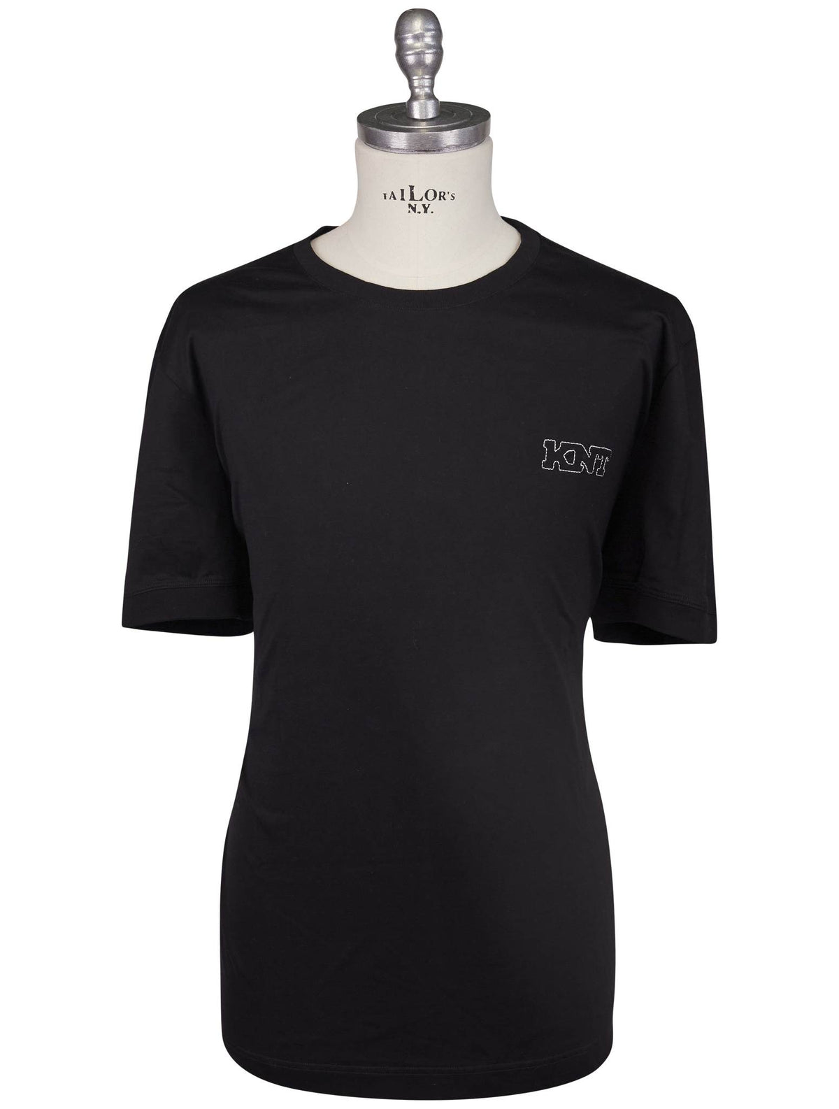 Kiton Knt Black Cotton T-Shirt