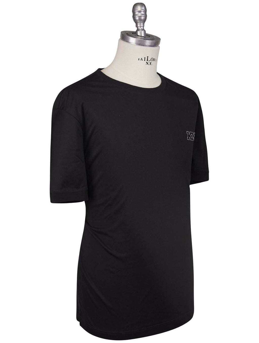 Kiton Kiton Knt Black Cotton T-Shirt Black 001
