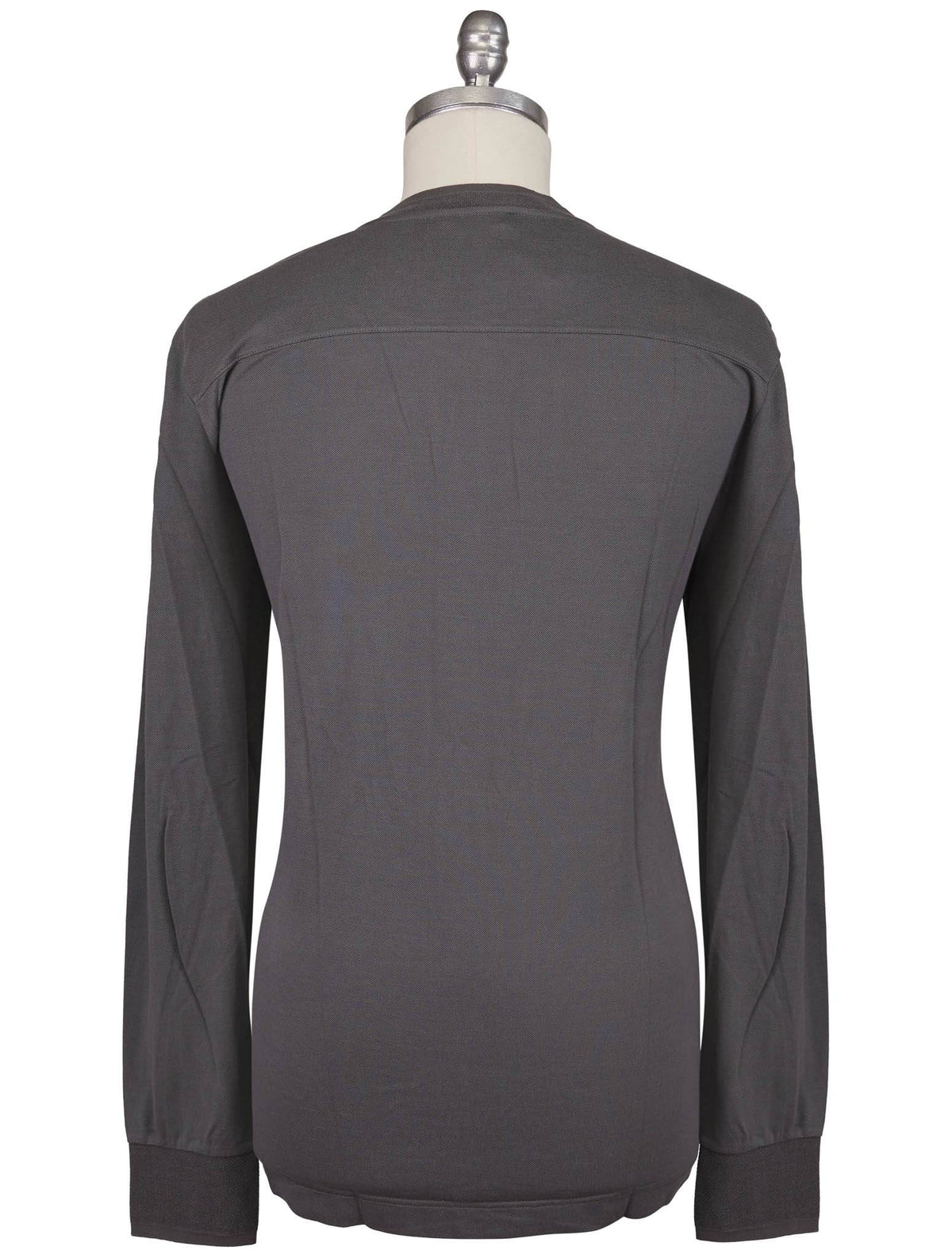 Kiton Knt Gray Cotton Silk Shirt