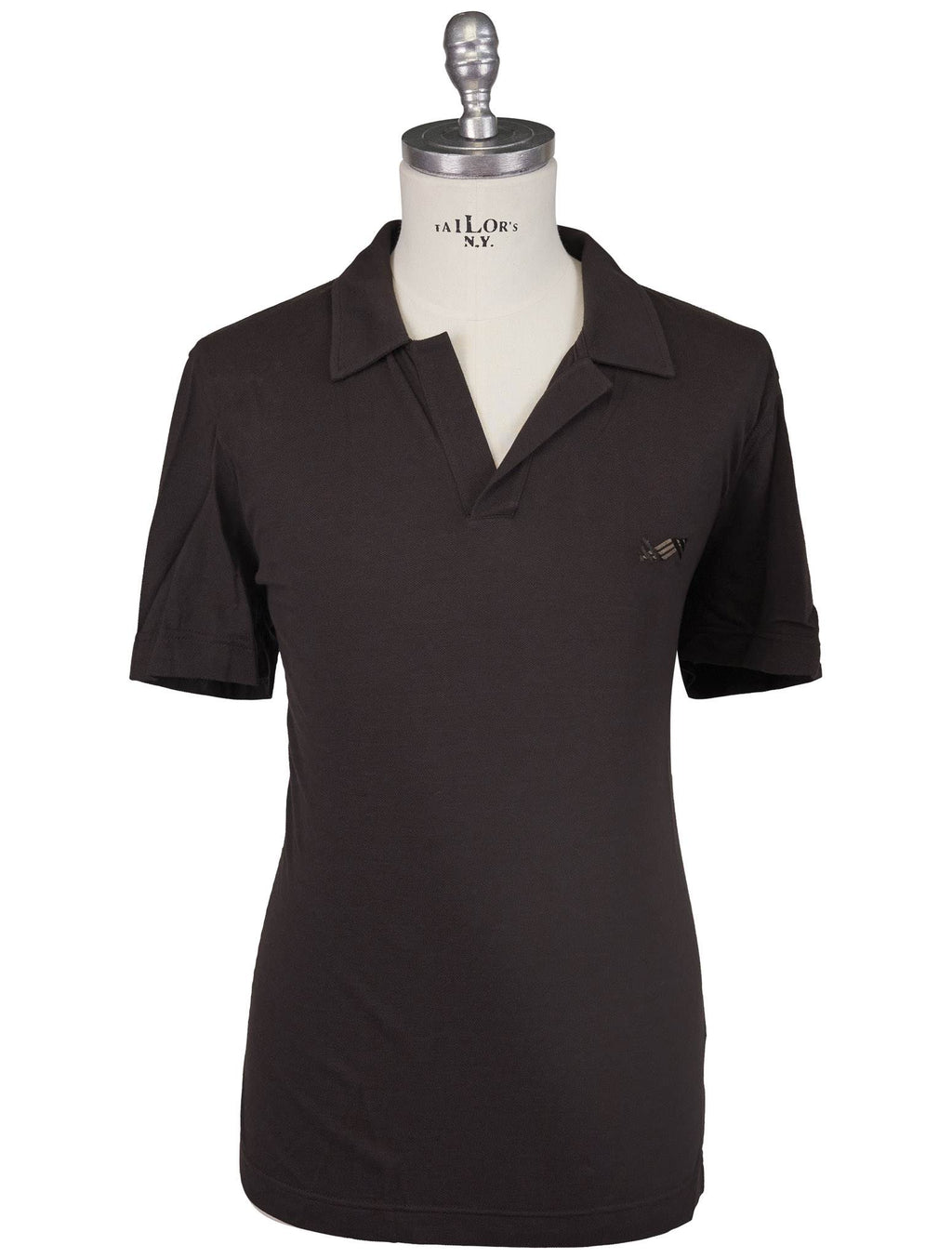 Kiton Knt Brown Cotton Silk Polo