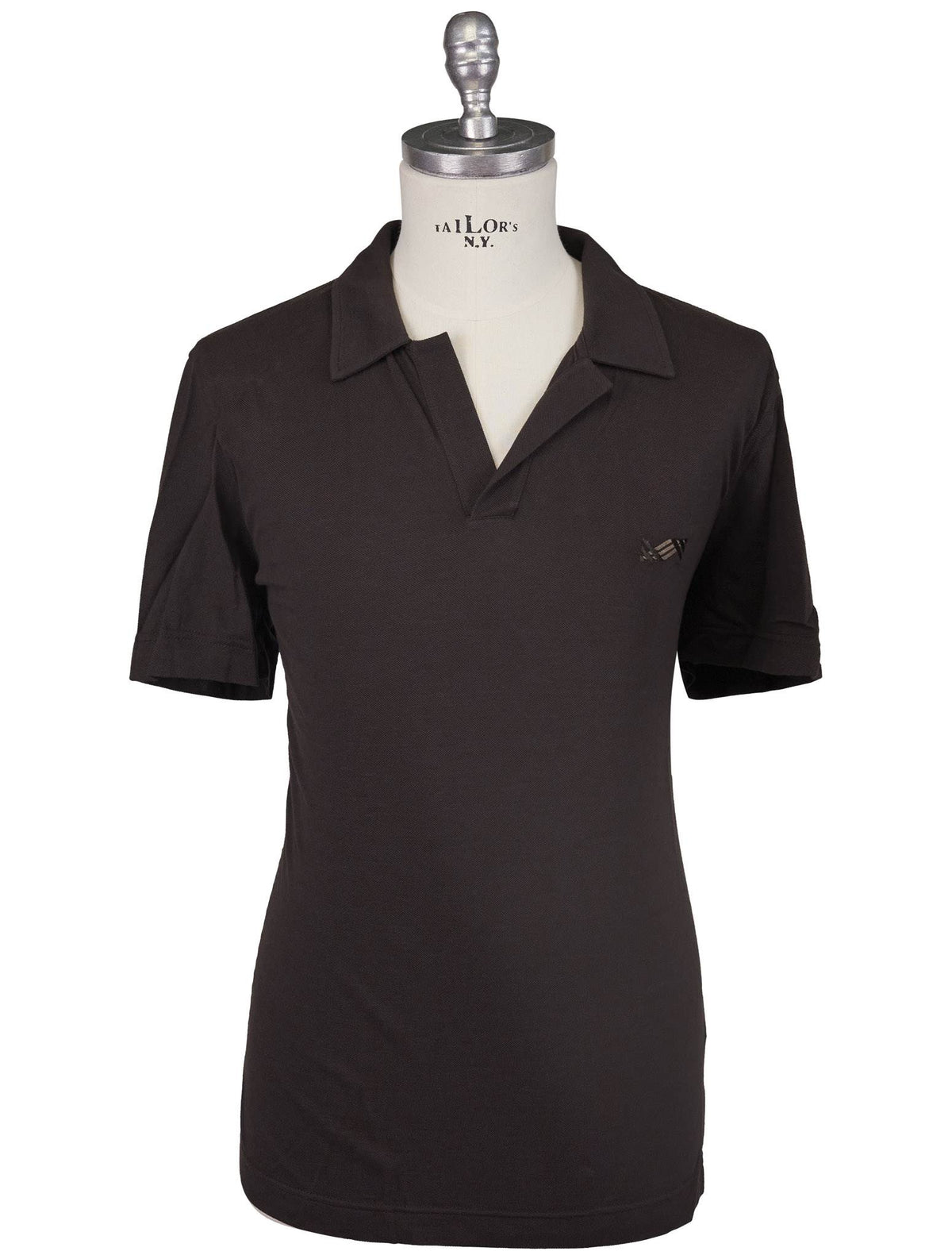 Kiton Knt Brown Cotton Silk Polo