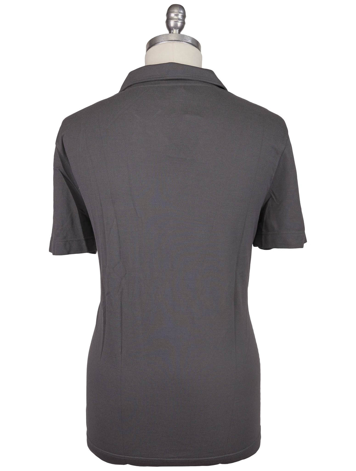 Kiton Knt Gray Cotton Silk Polo