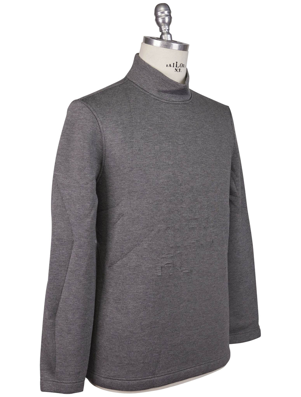 Kiton Kiton Knt Gray Cotton Silk Sweater Half Neck Gray 001