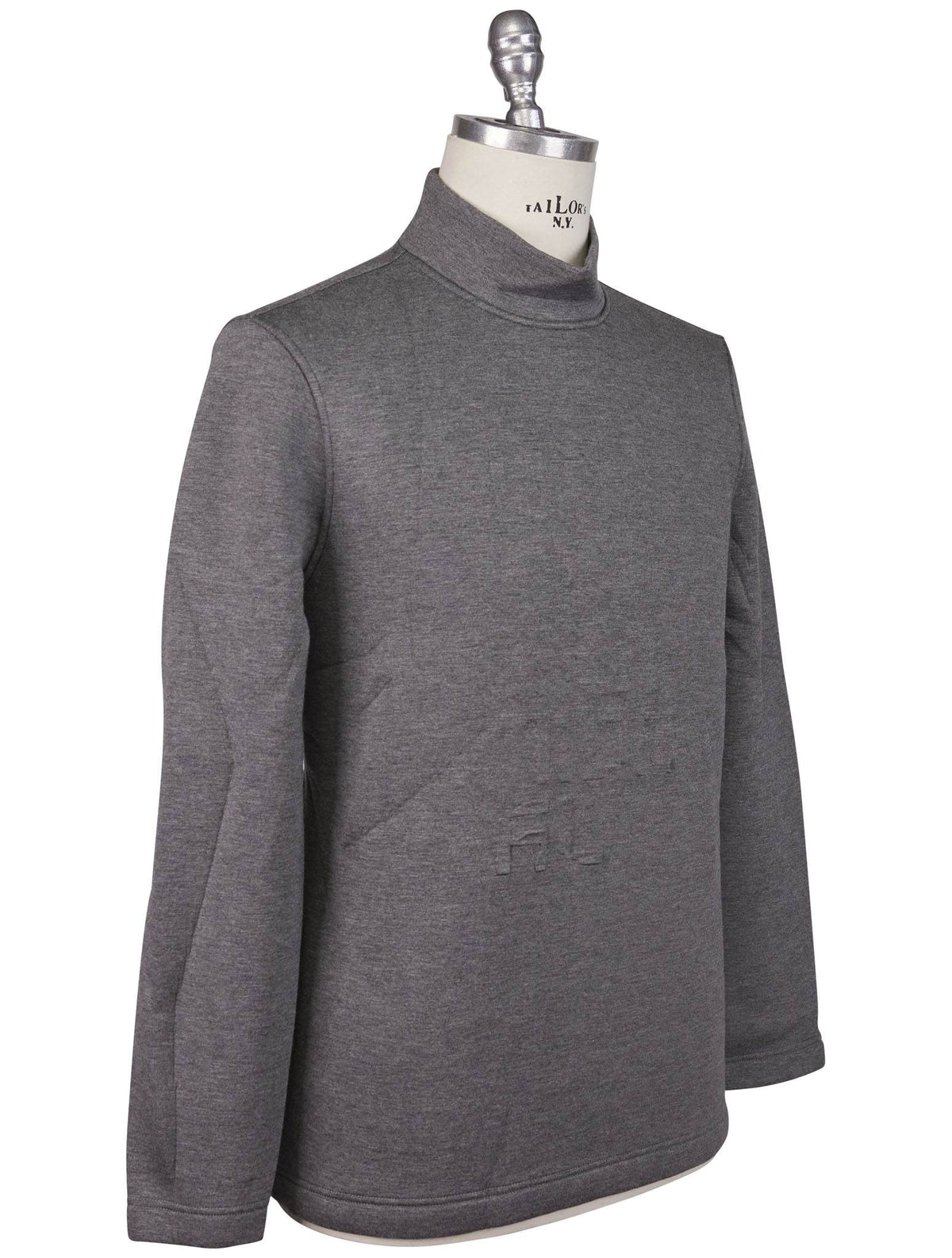 Kiton Kiton Knt Gray Cotton Silk Sweater Half Neck Gray 001