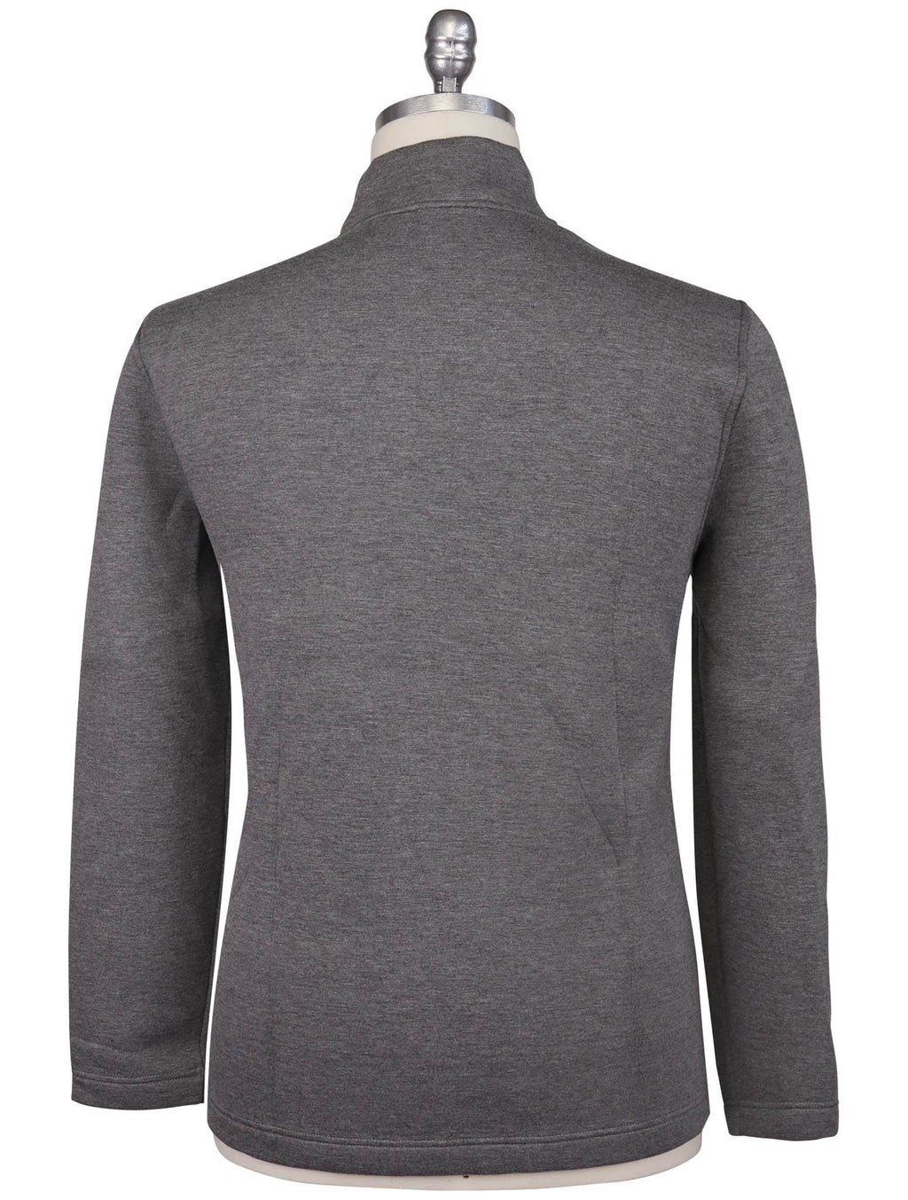 Kiton Knt Gray Cotton Silk Sweater Half Neck