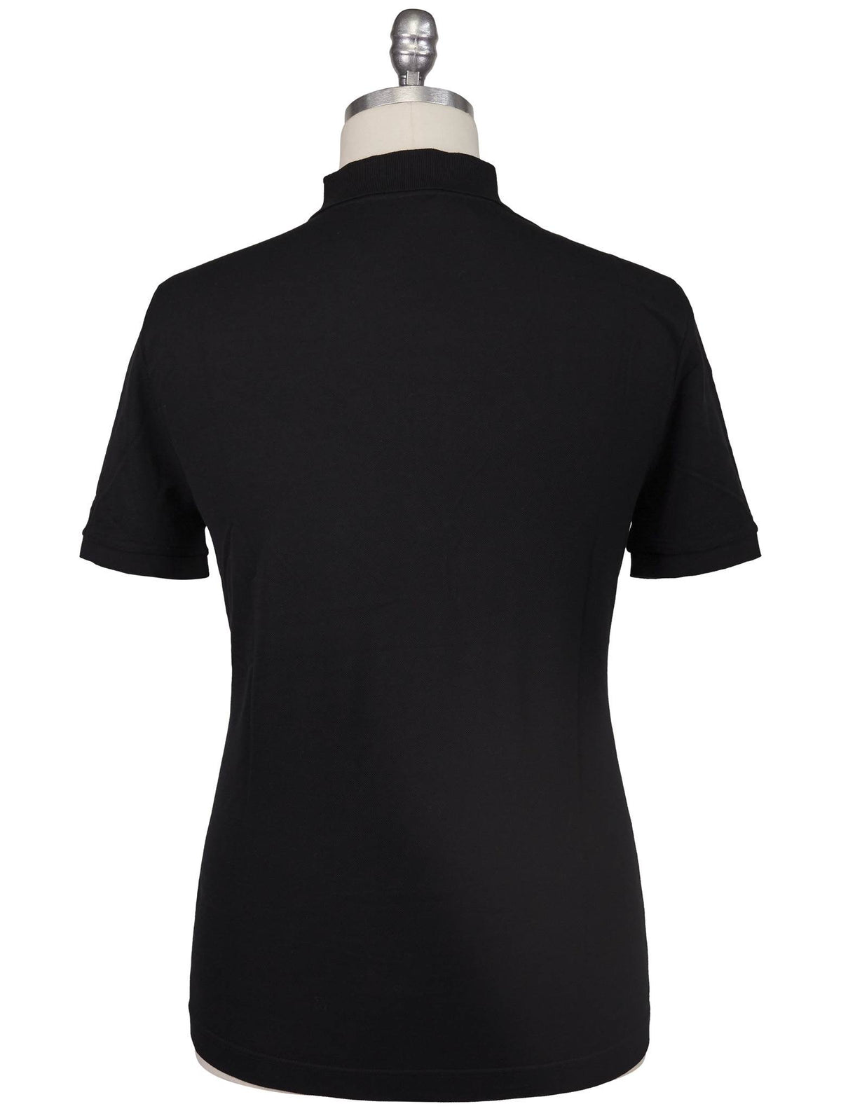 Kiton Knt Black Cotton Silk Polo