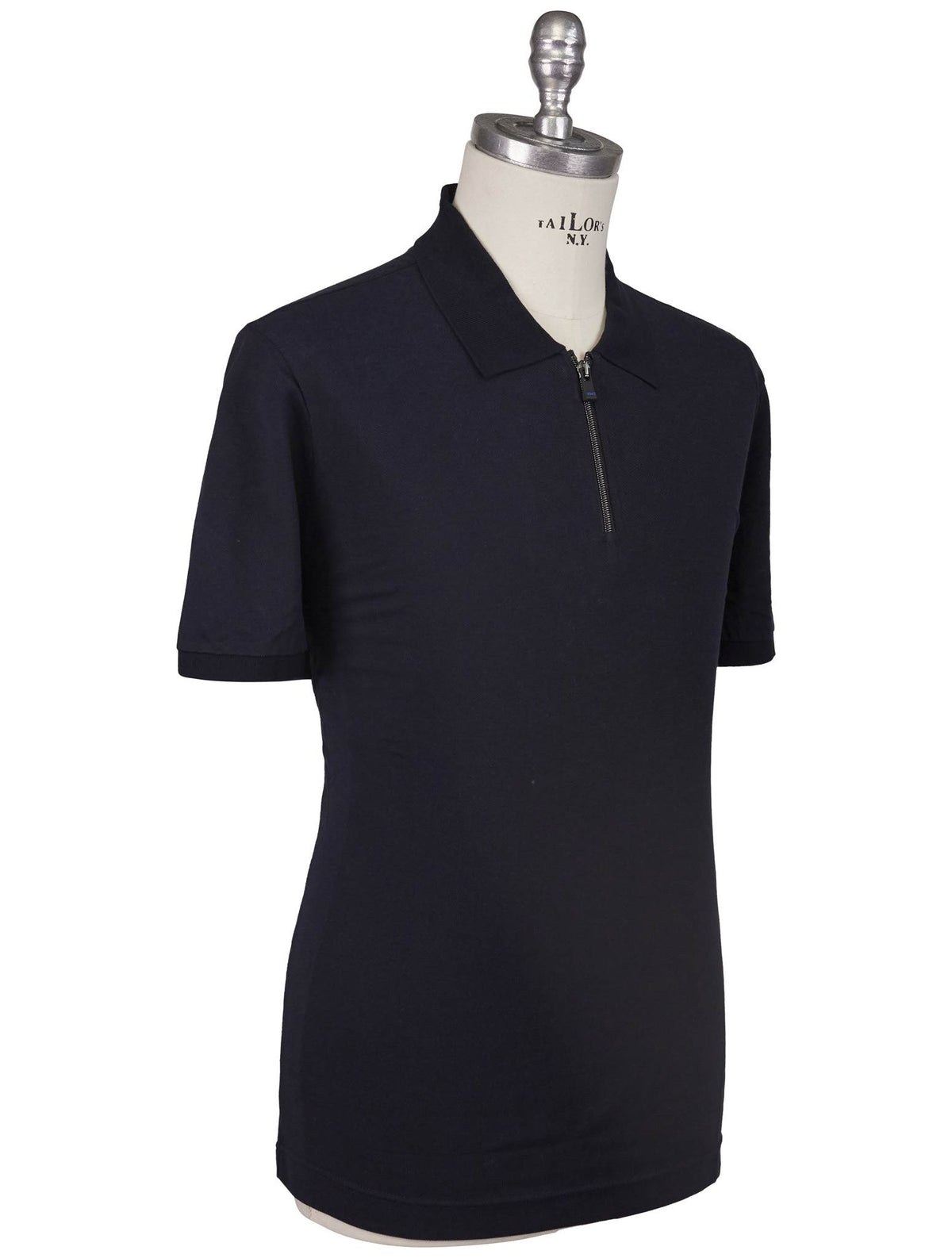 Kiton Kiton Knt Blue Cotton Silk Polo Blue 001