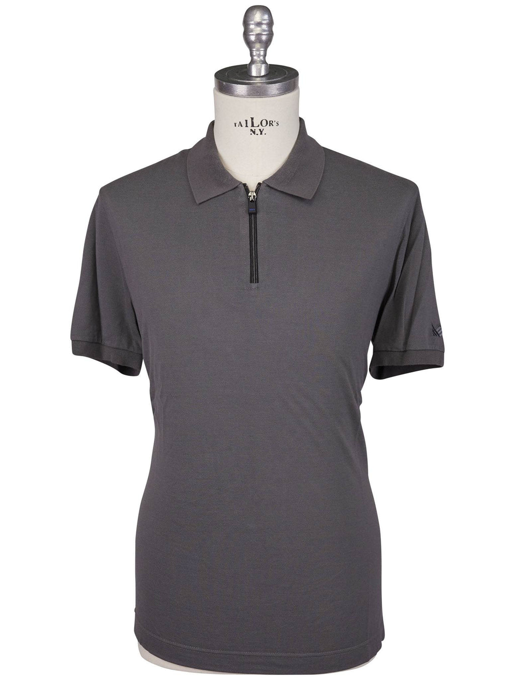 Kiton Kiton Knt Dark Gray Cotton Silk Polo Dark Gray 000